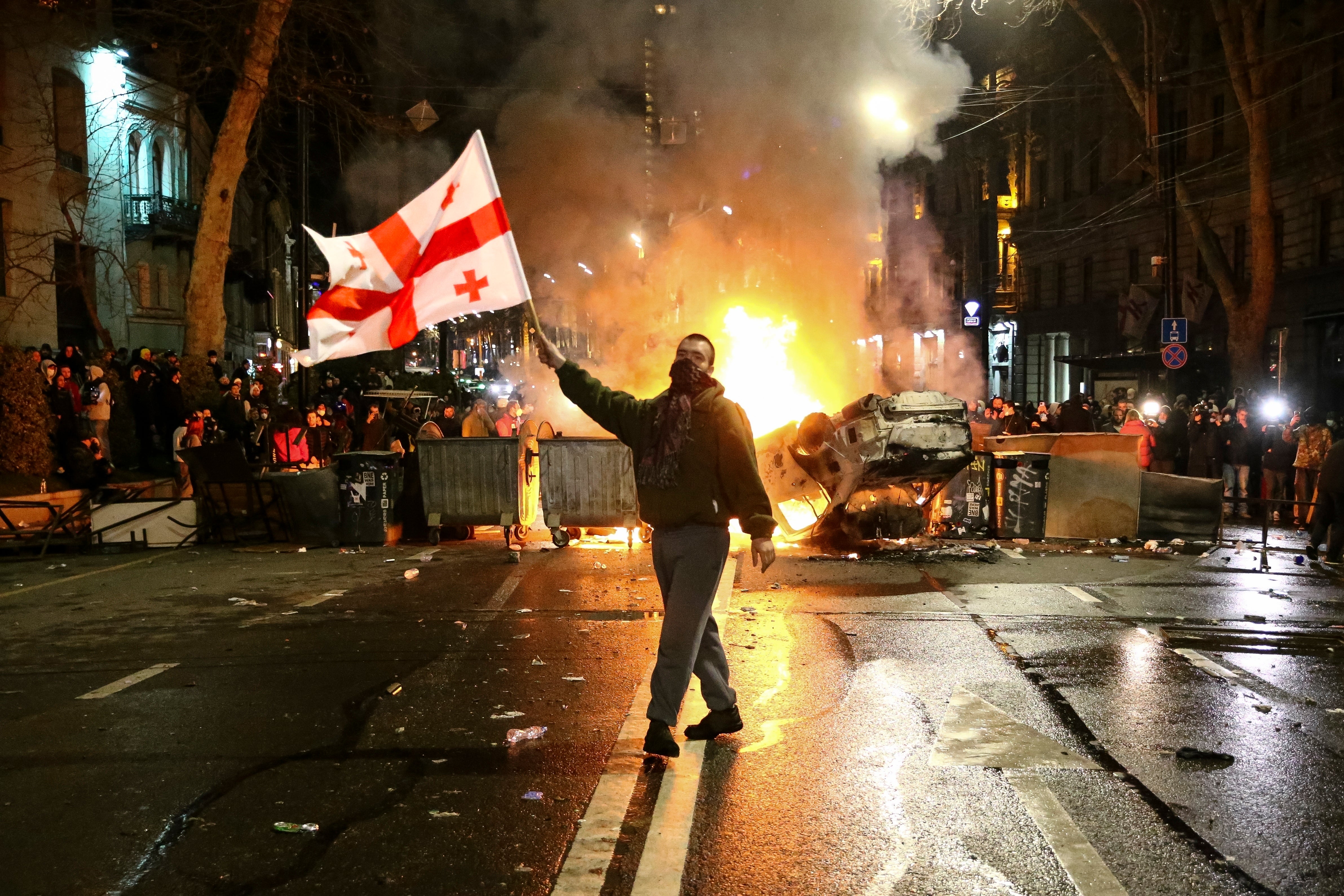 Protests over the proposed ‘foreign agent’ law in Georgia’s capital Tbilisi