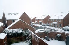 UK weather – latest: Storm Larisa to bring ‘treacherous conditions’ as amber warnings issued