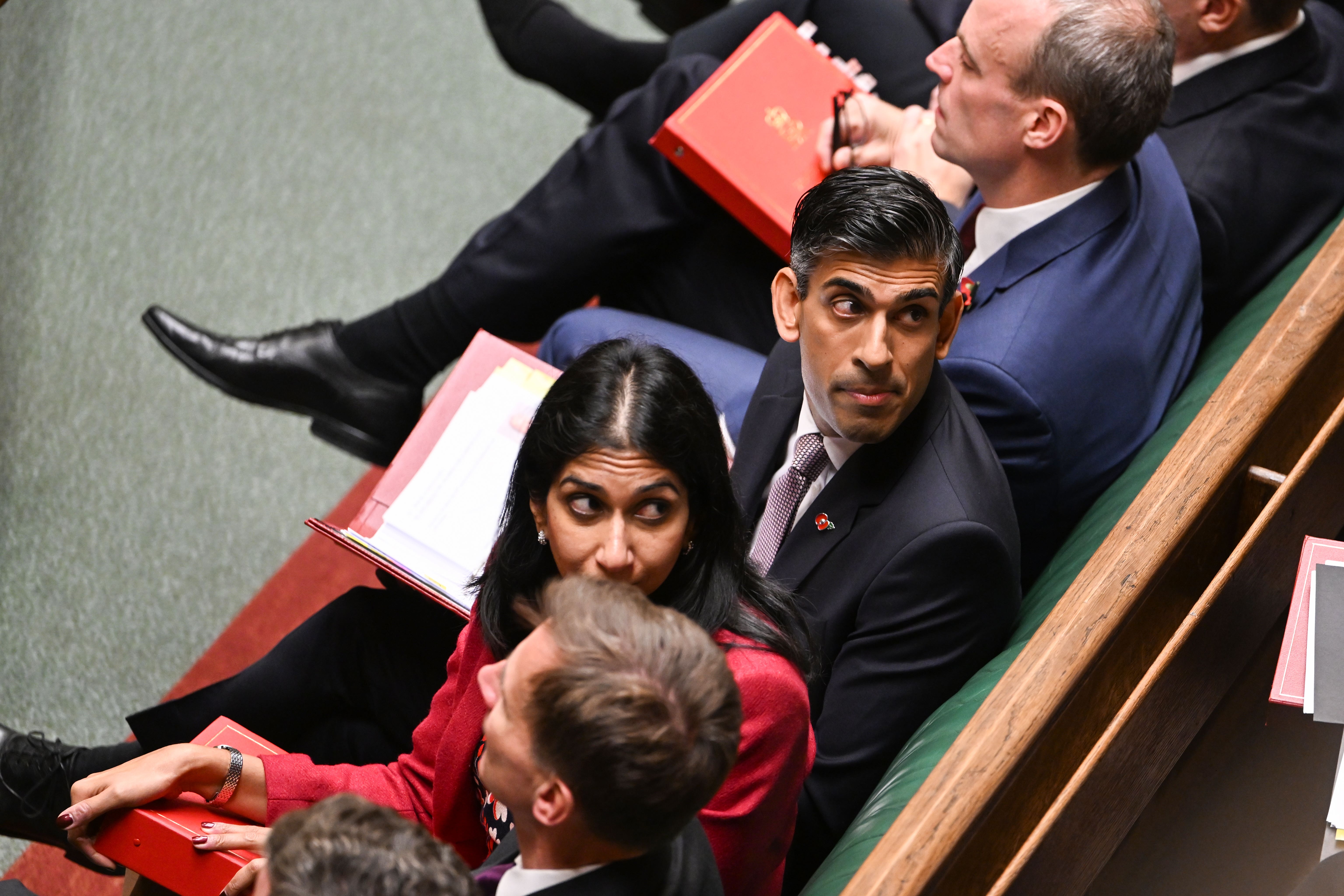 Rishi Sunak and Suella Braverman under pressure from backbenchers