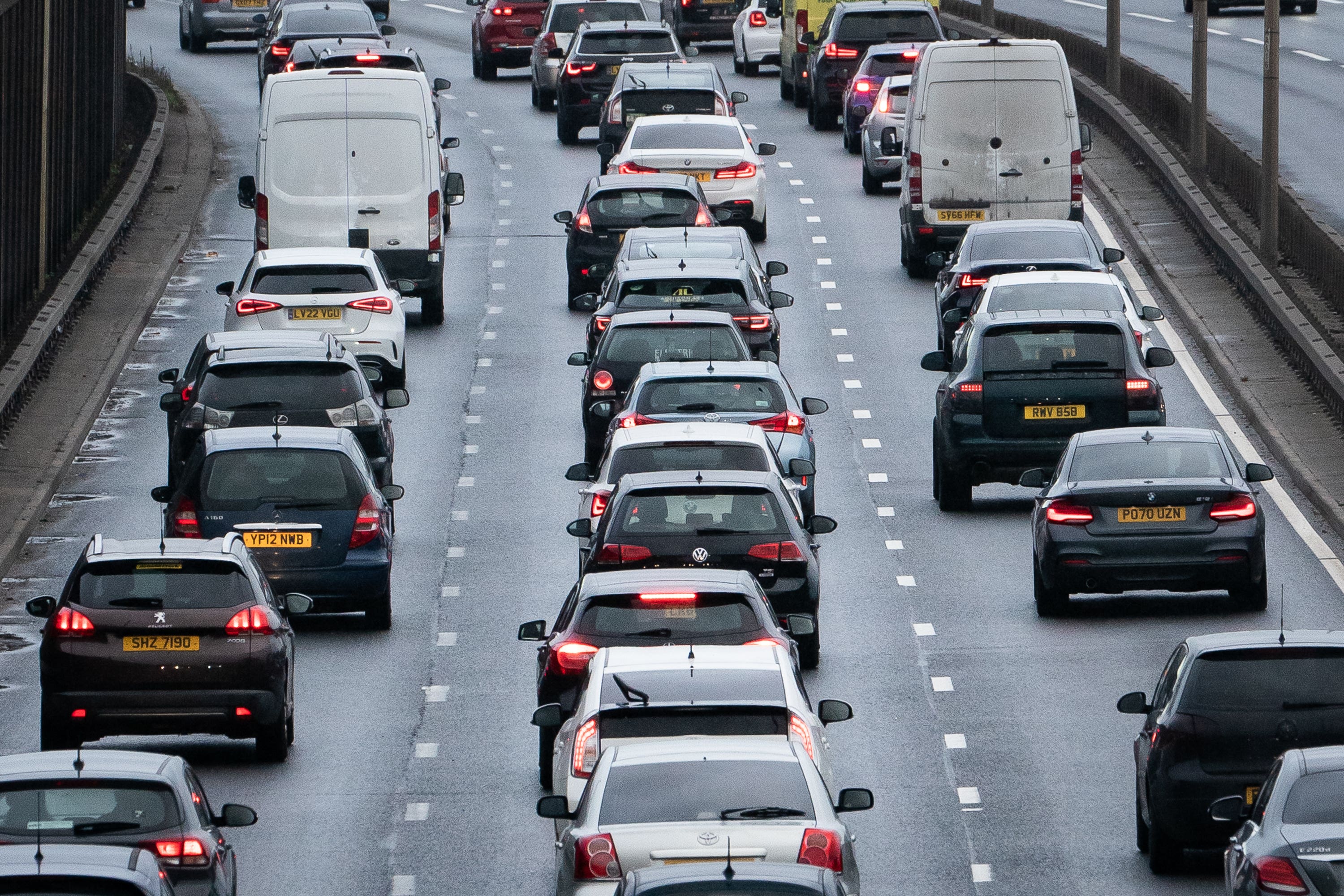 The collision happened on the A13 in east London (Aaron Chown/PA)