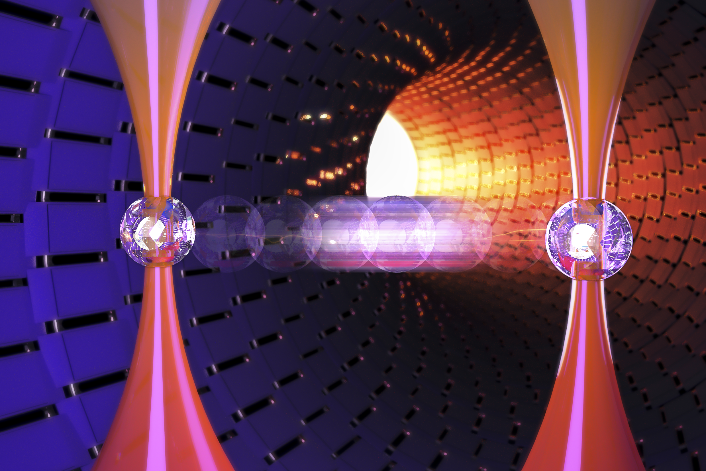 Scientists used two optical traps to throw and catch individual atoms (Jaewook Ahn/Korea Advanced Institute of Science and Technology)