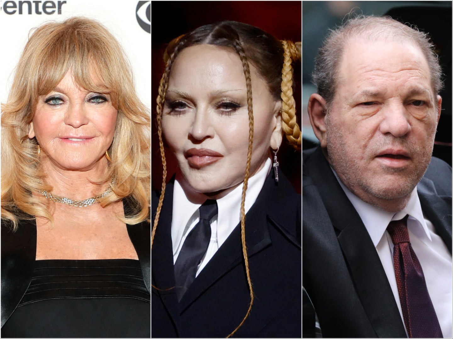 Goldie Hawn, Madonna and Harvey Weinstein