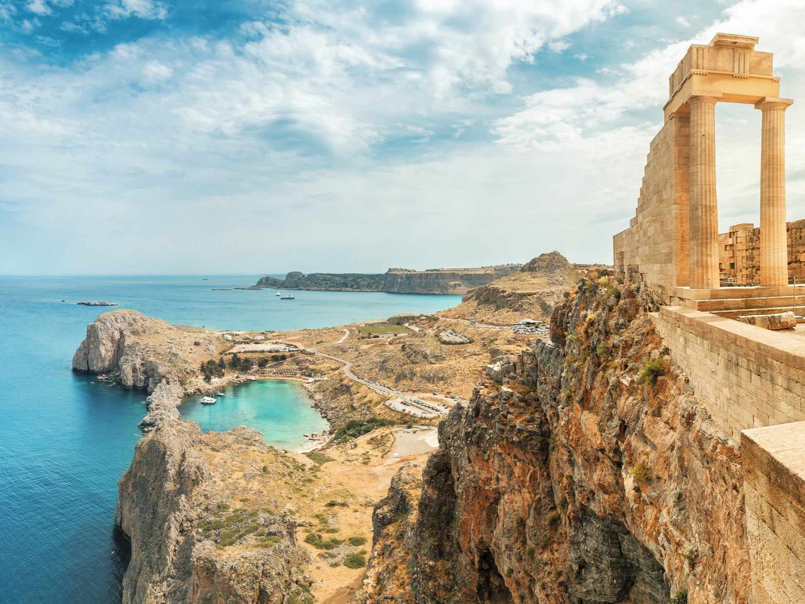 Acropolis of Lindos in Rhodes, Greece