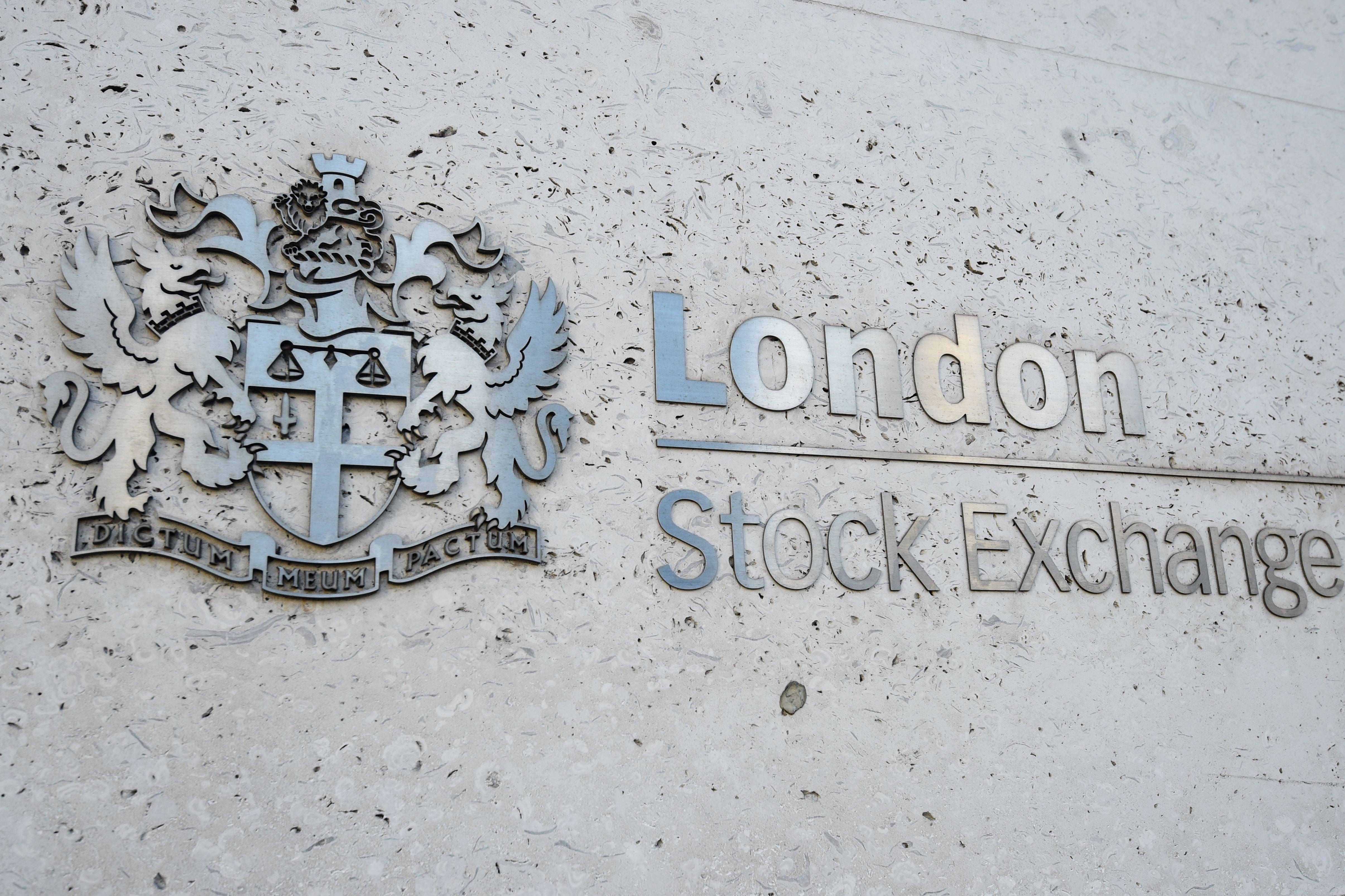 File photo dated 06/02/18 of the London Stock Exchange sign in the City of London (Kirsty O’Connor/PA)