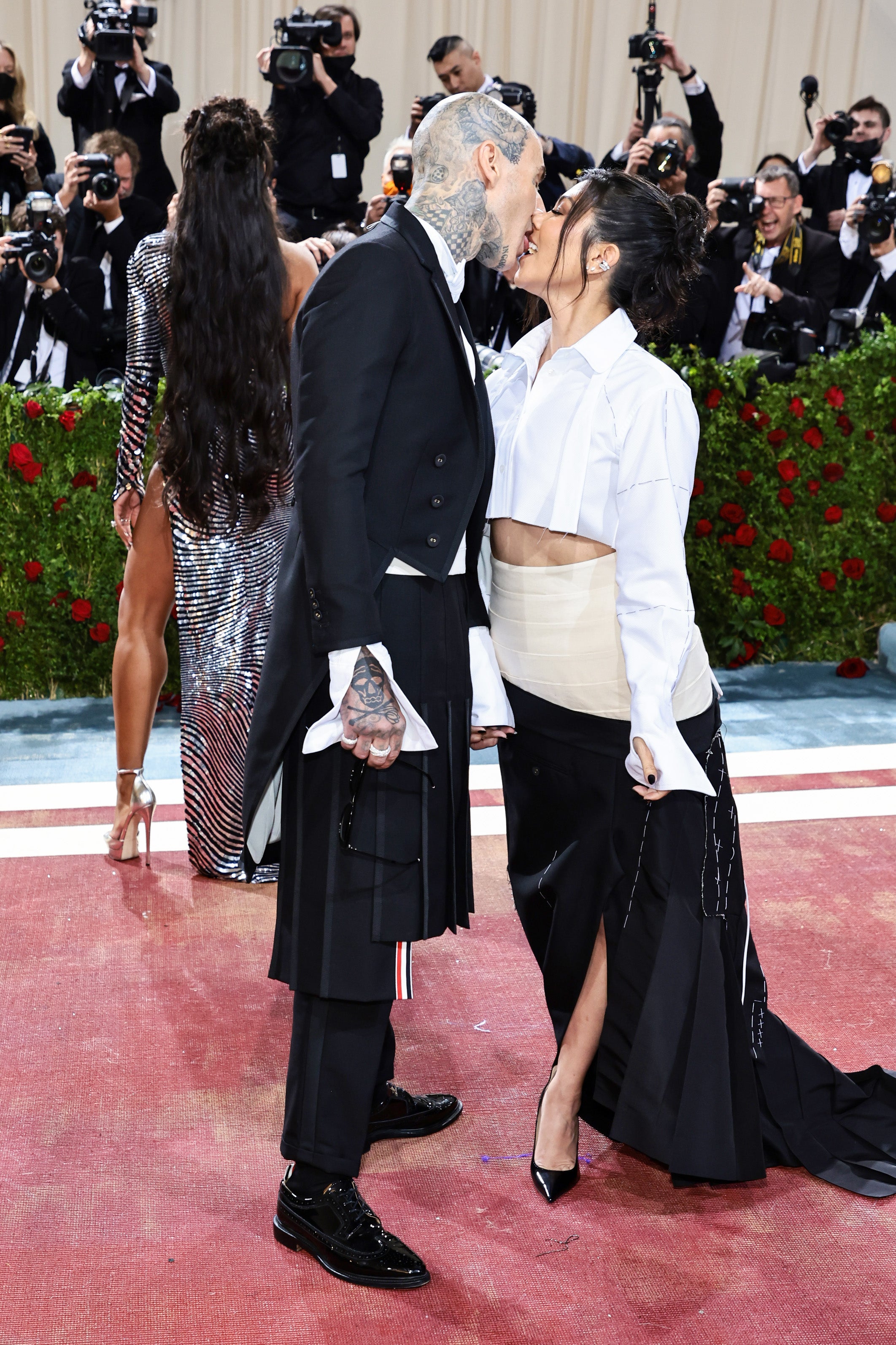 Travis Barker and Kourtney Kardashian attend the 2022 Met Gala