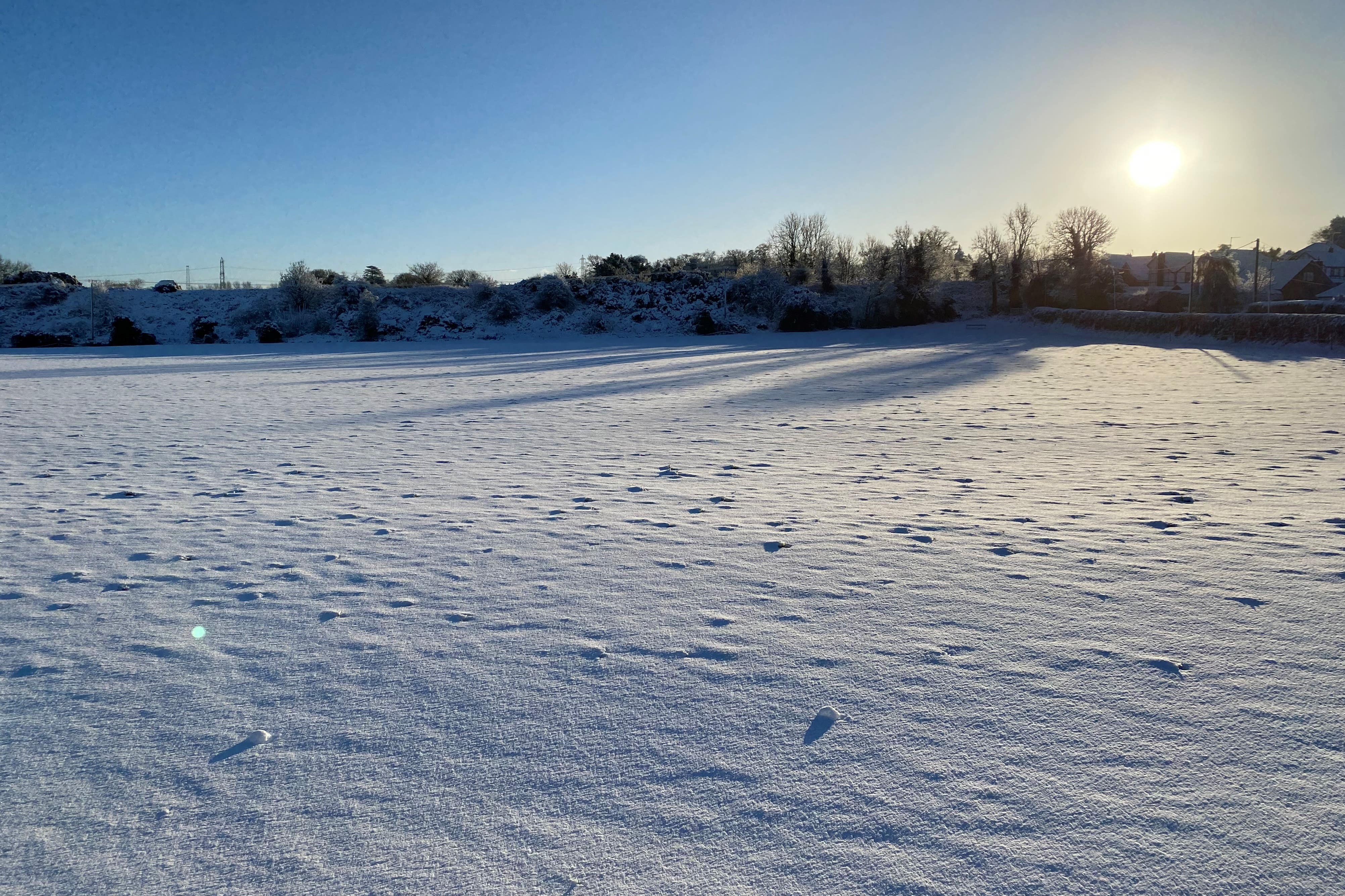 Snow in Hillsborough, Co Down (Jonathan McCambridge/PA)