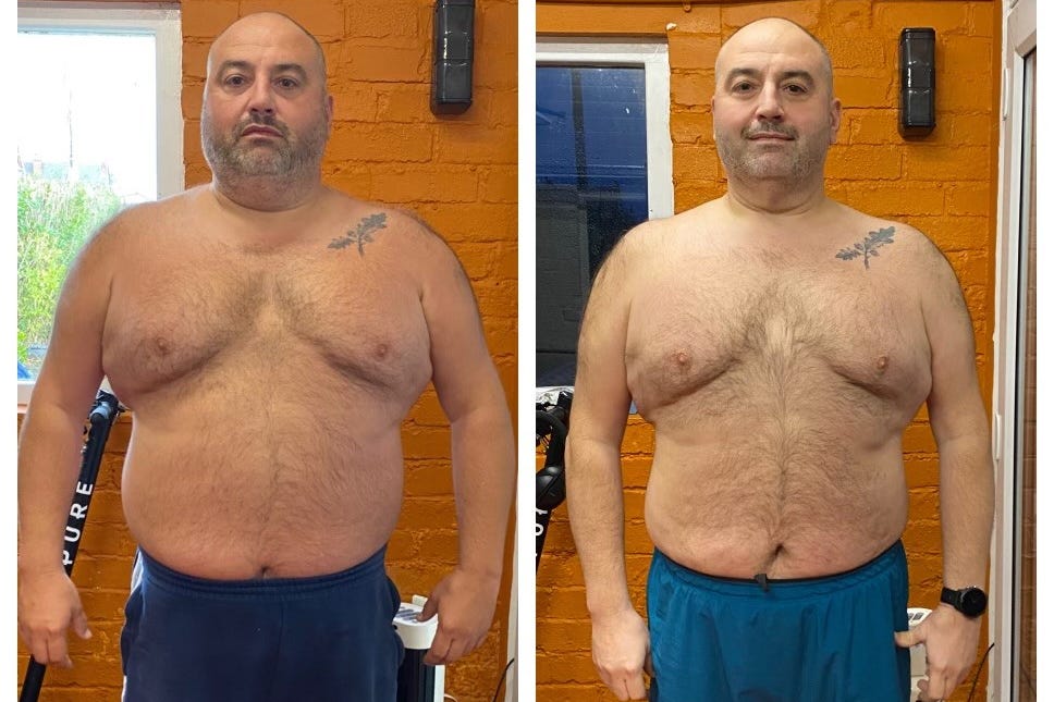 Wynne before and after his recent weight loss (Collect/PA Real Life)