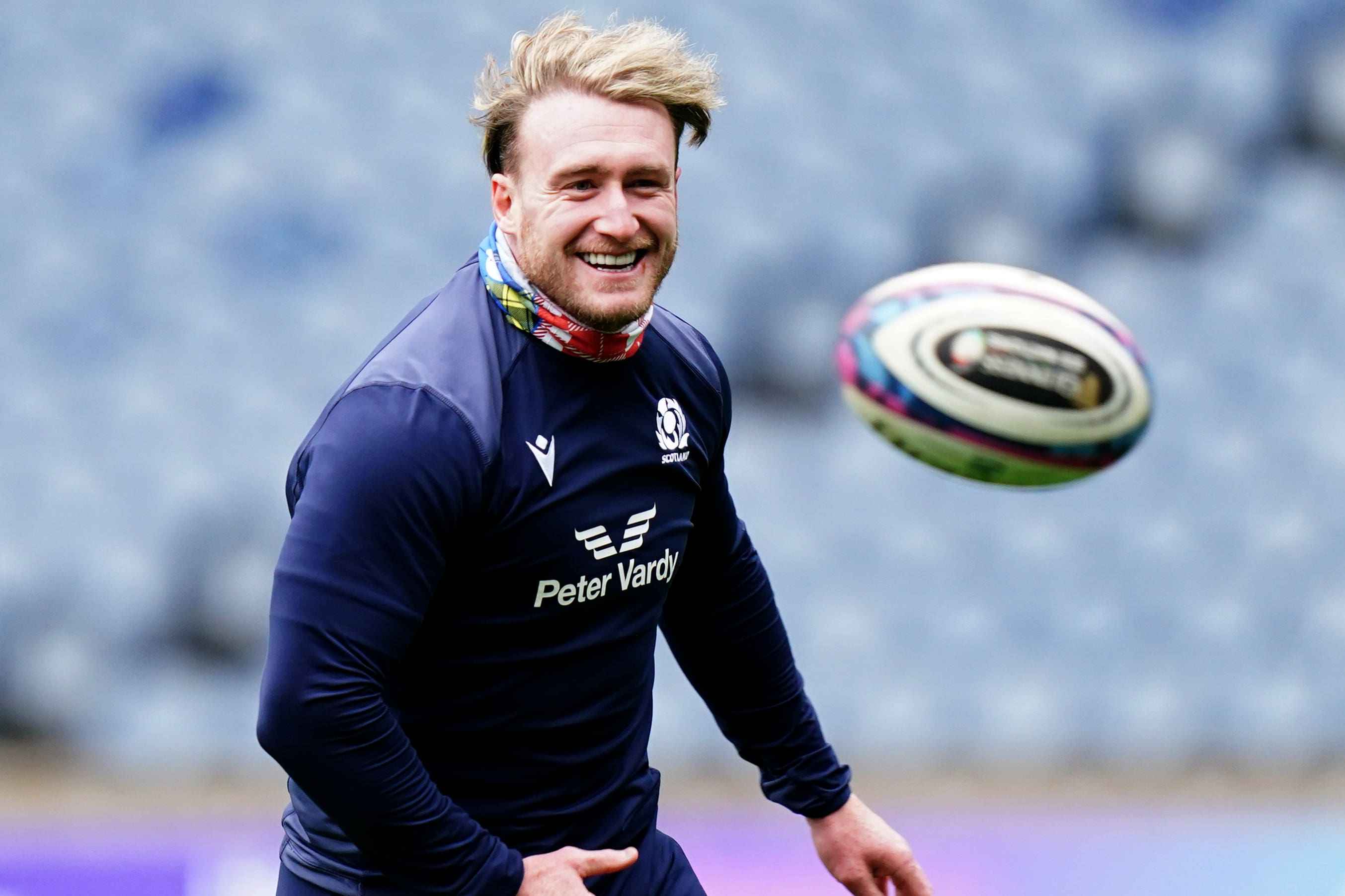 Stuart Hogg will win his 100th cap on Sunday (Jane Barlow/PA)