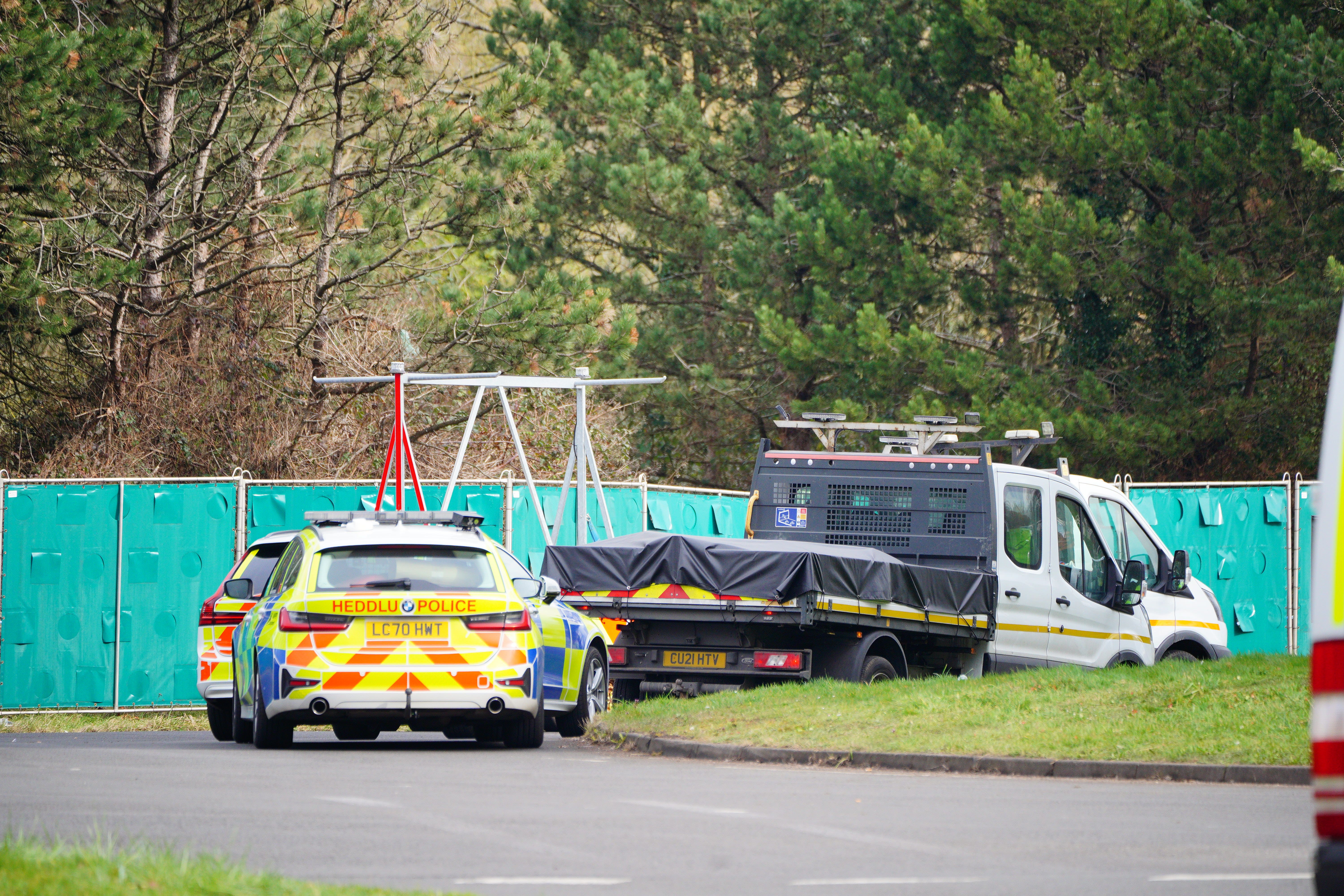 The scene in the St Mellons area of Cardiff (Ben Birchall/PA)