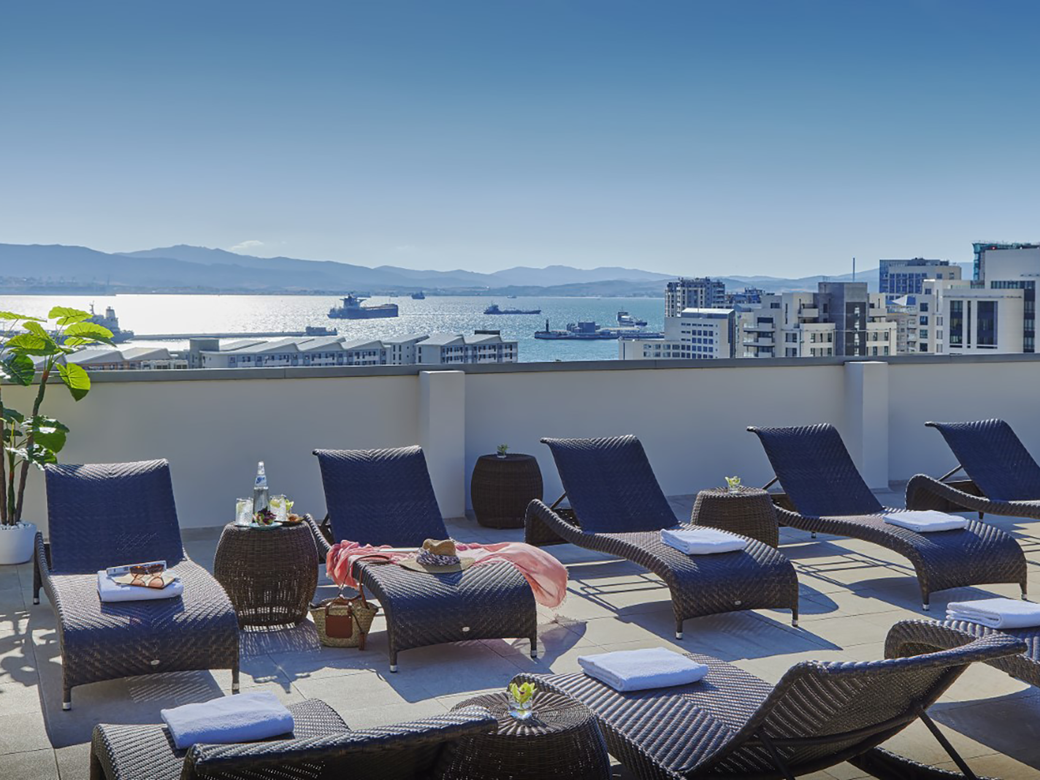 This sun-soaked terrace at The Eliott Hotel is the perfect place to relax