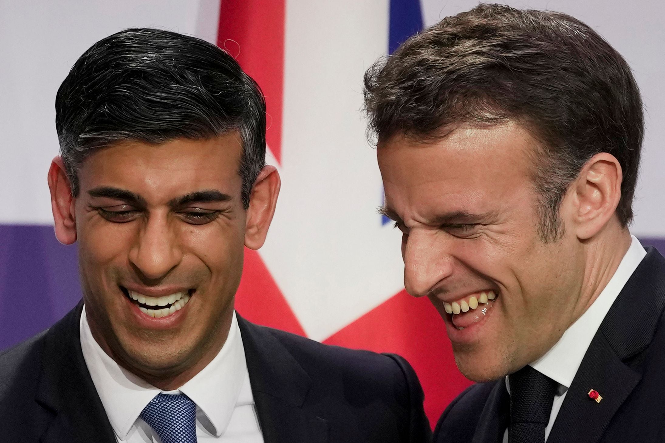Nothing could have stopped the Sunak-Macron love-in. It went on for hours