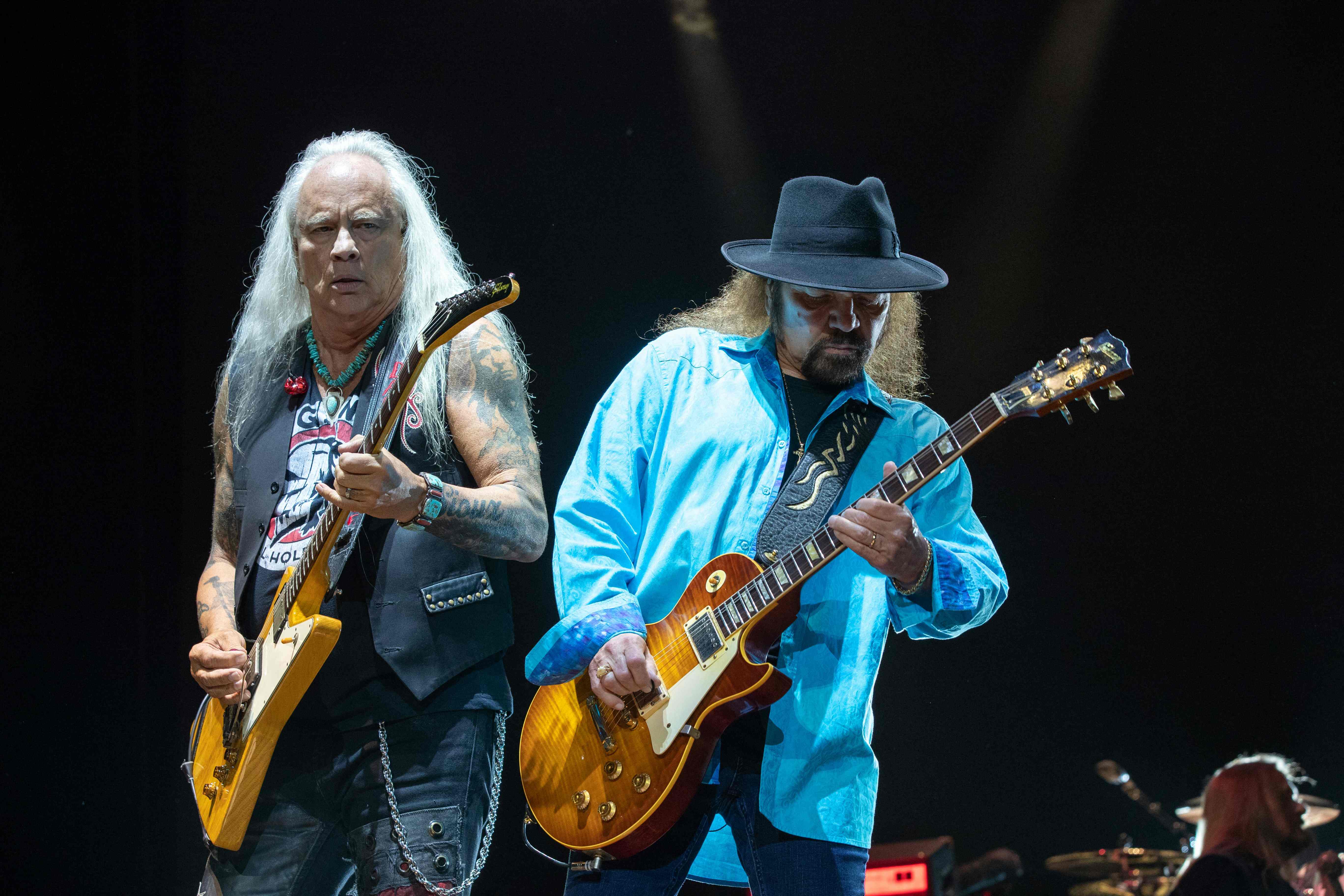 Rickey Medlocke (left) and Gary Rossington during Kaaboo Texas in Arlington, 2019