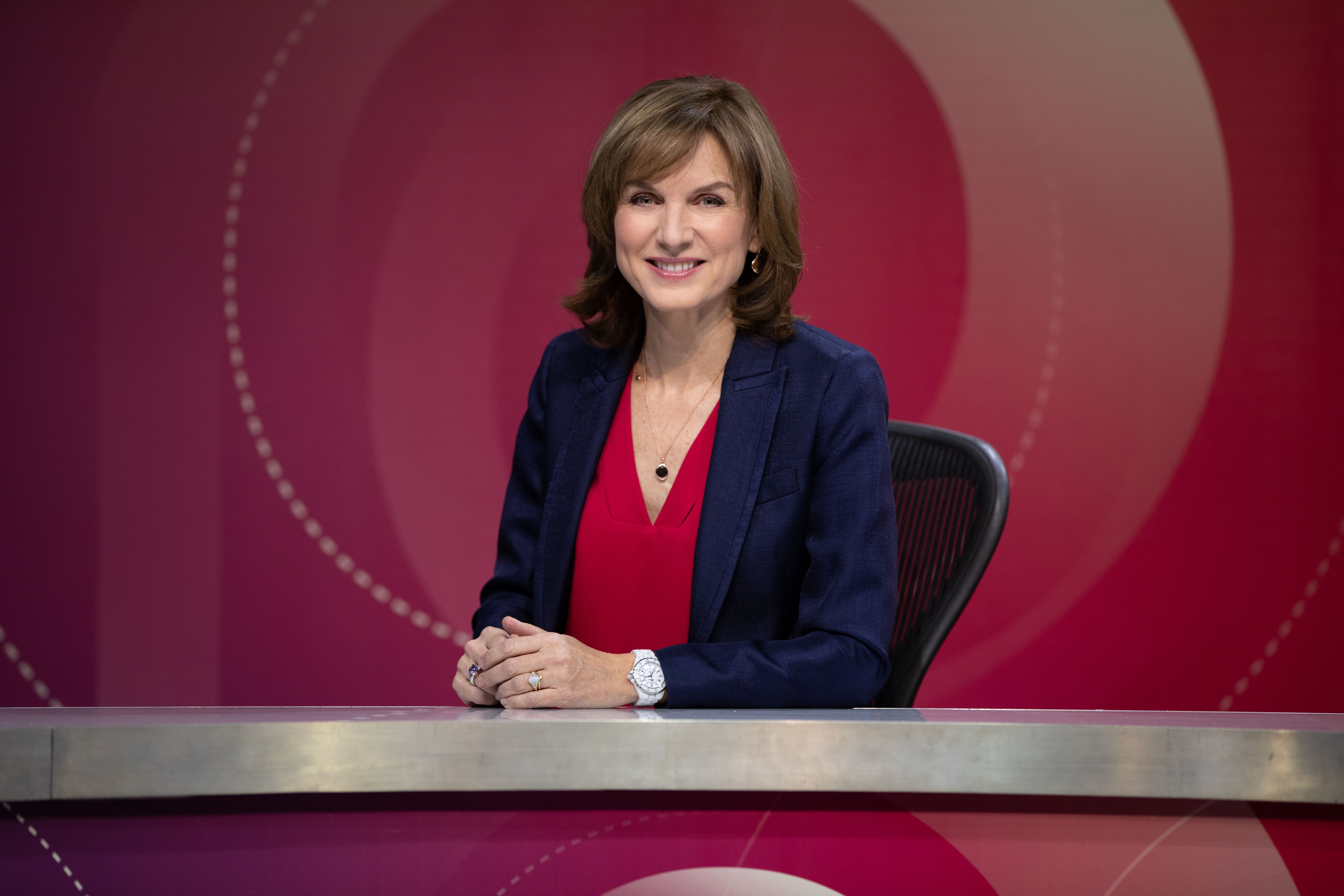 Fiona Bruce on the set of Question Time (Richard Lewisohn/BBC)