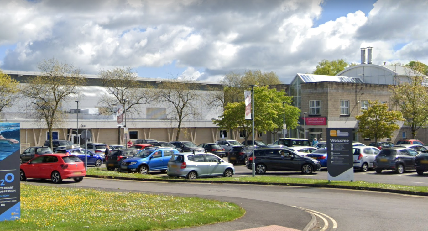 The woman was stabbed outside a leisure centre