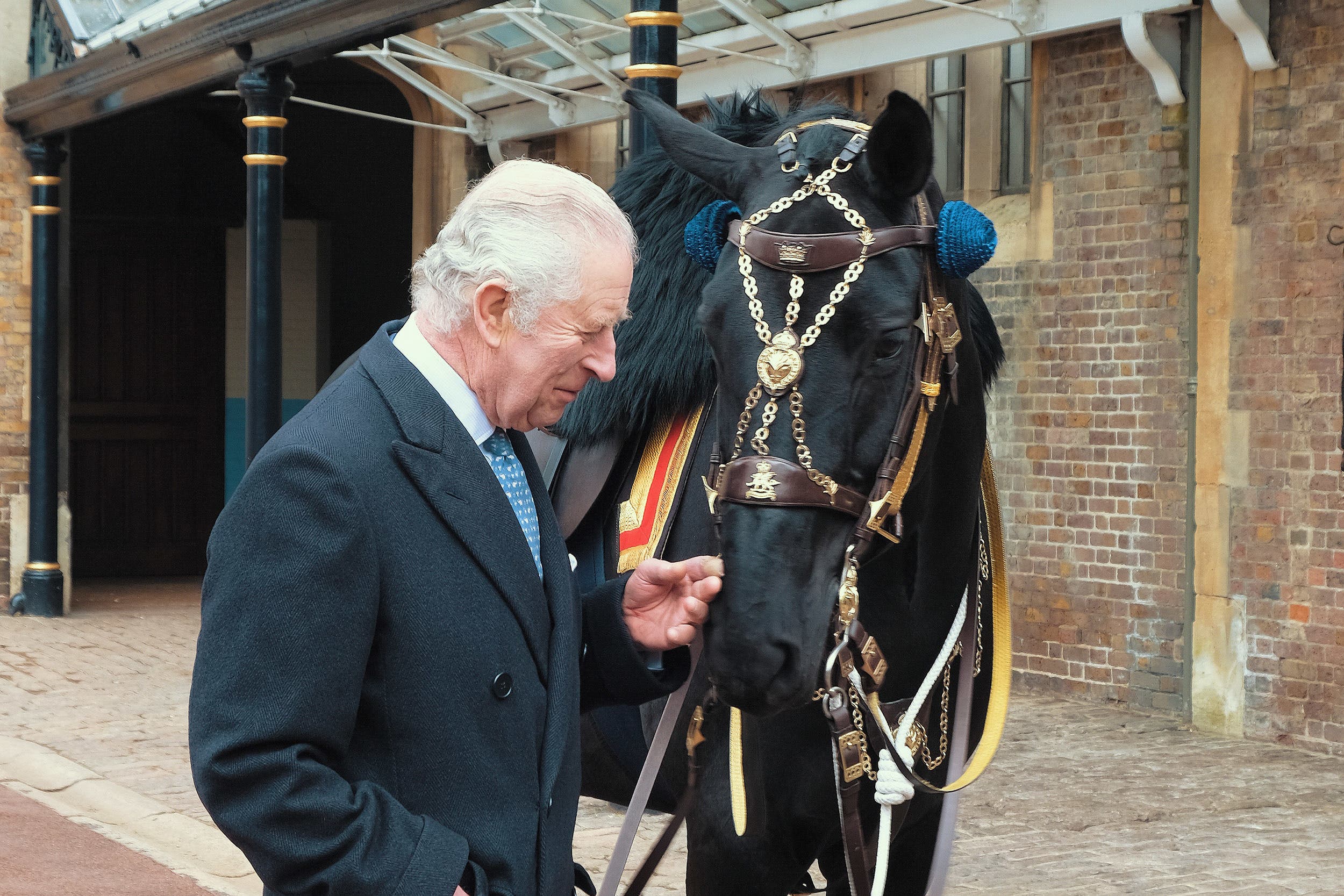 The Royal Mews is a working stables and is home to the royal carriages