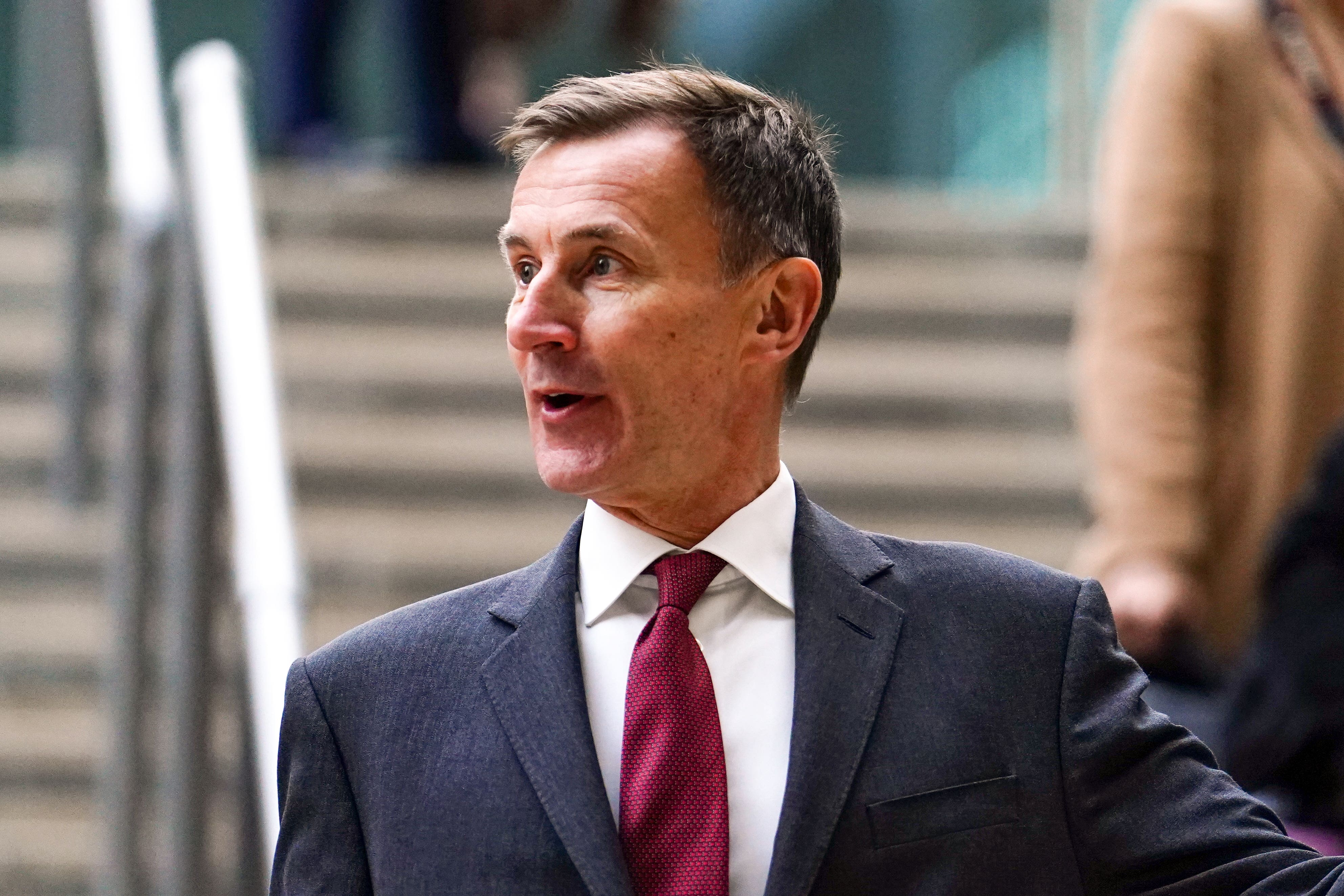 Chancellor Jeremy Hunt (Jordan Pettitt/PA)