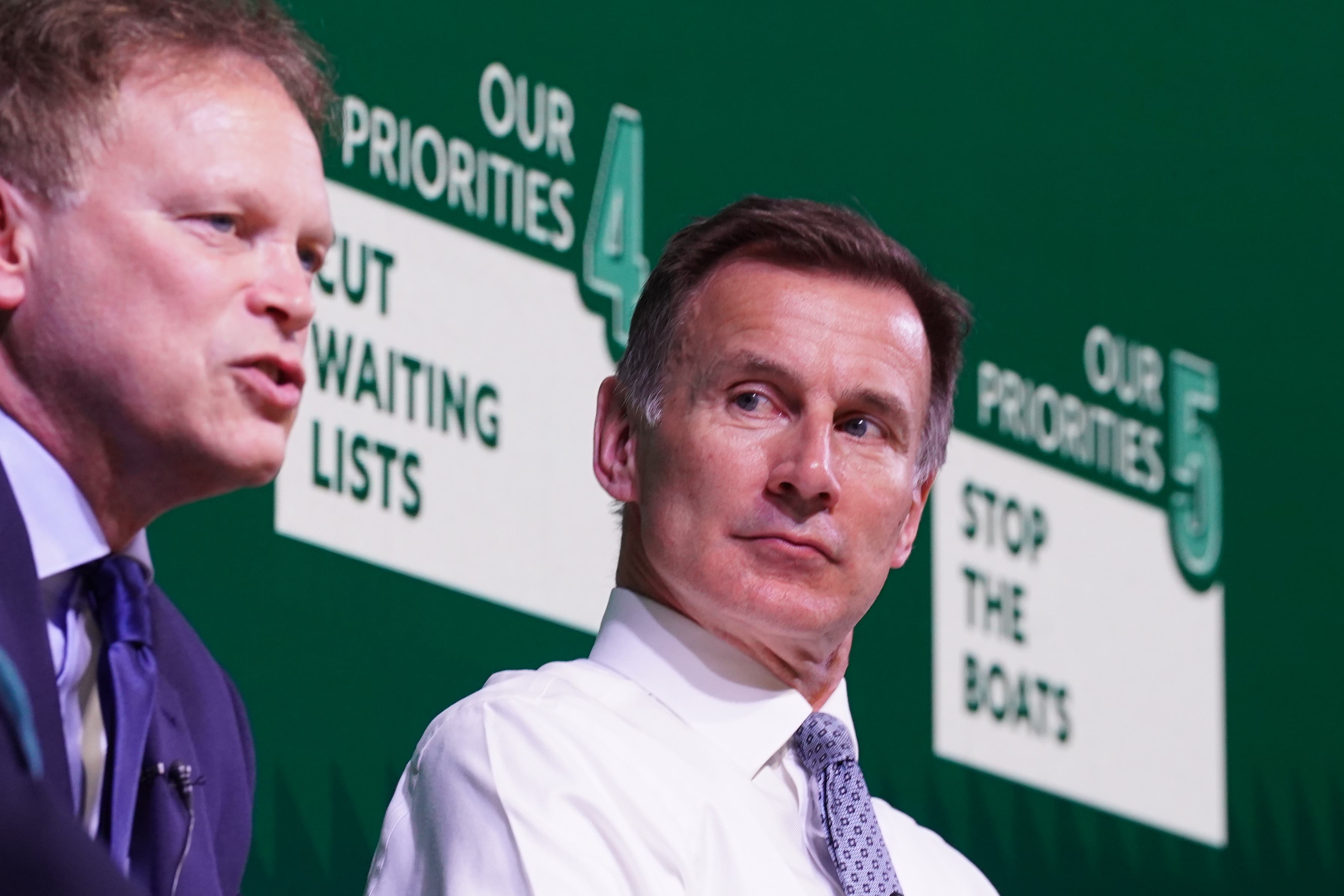 Grant Shapps and Jeremy Hunt (Stefan Rousseau/PA)