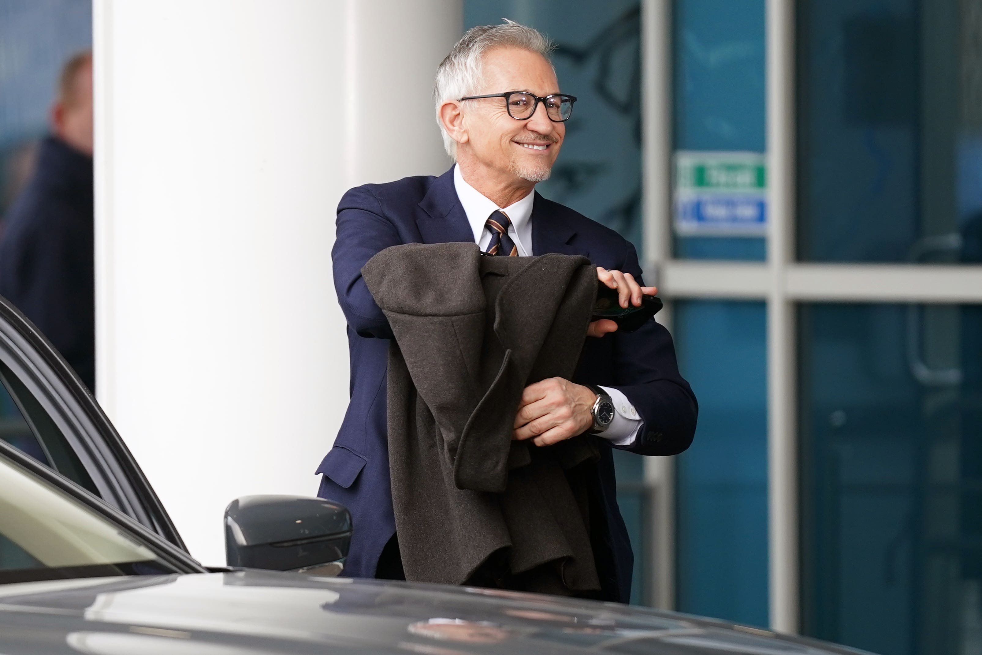 Gary Lineker attended Leicester’s game with Chelsea on Saturday (Mike Egerton/PA)