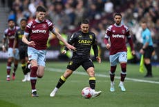 West Ham United vs Aston Villa LIVE: Premier League team news, line-ups and more