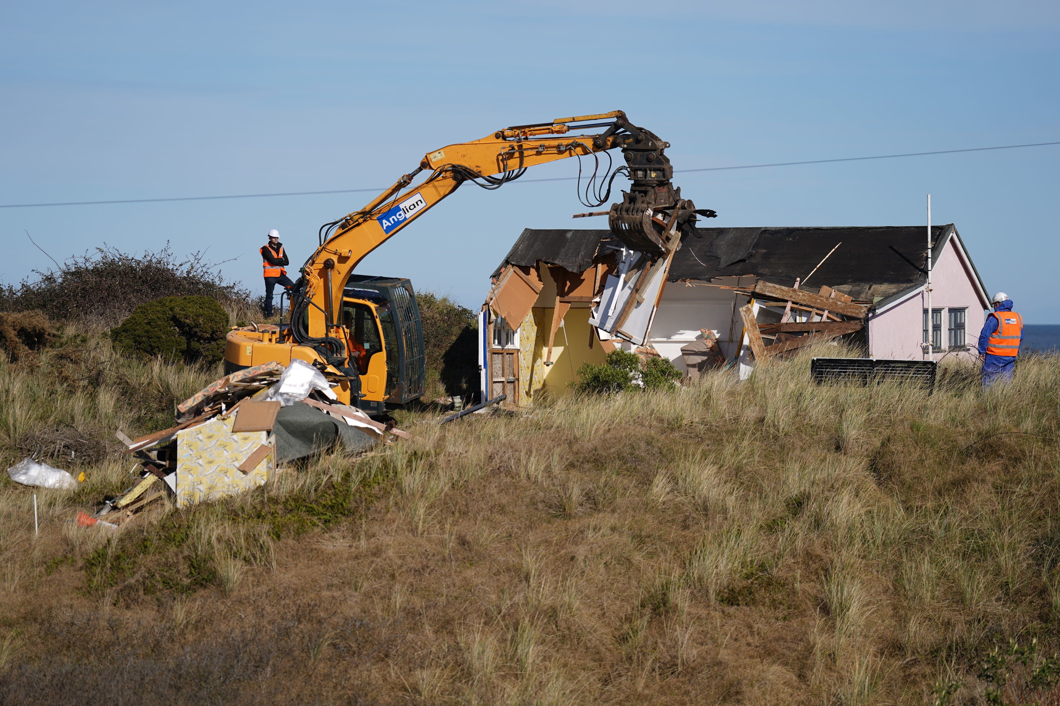 A number of residents have left their homes which are at risk of collapse