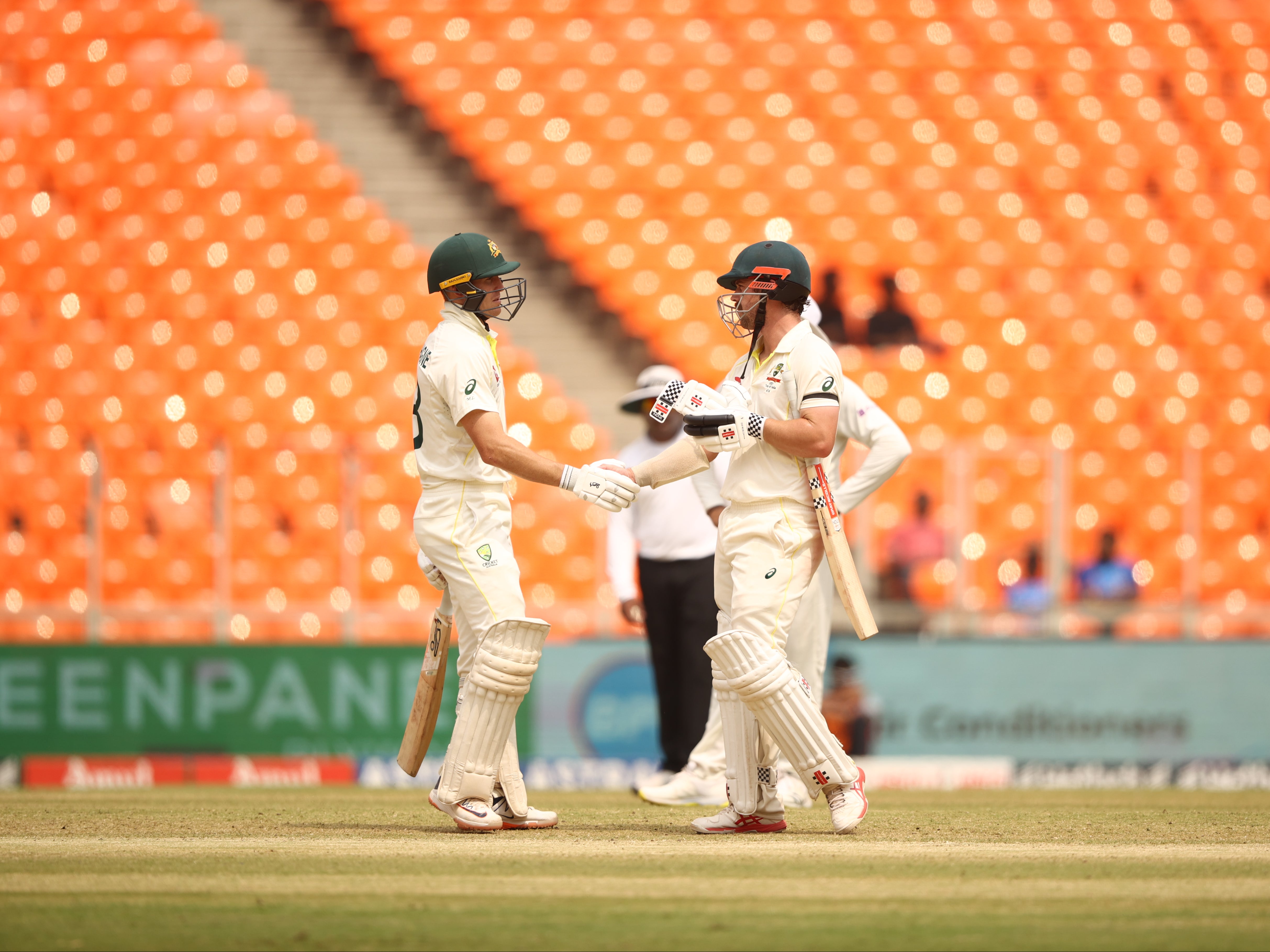 A 139-run stand between Travis Head (right) and Marnus Labushagne ensured a final Test draw