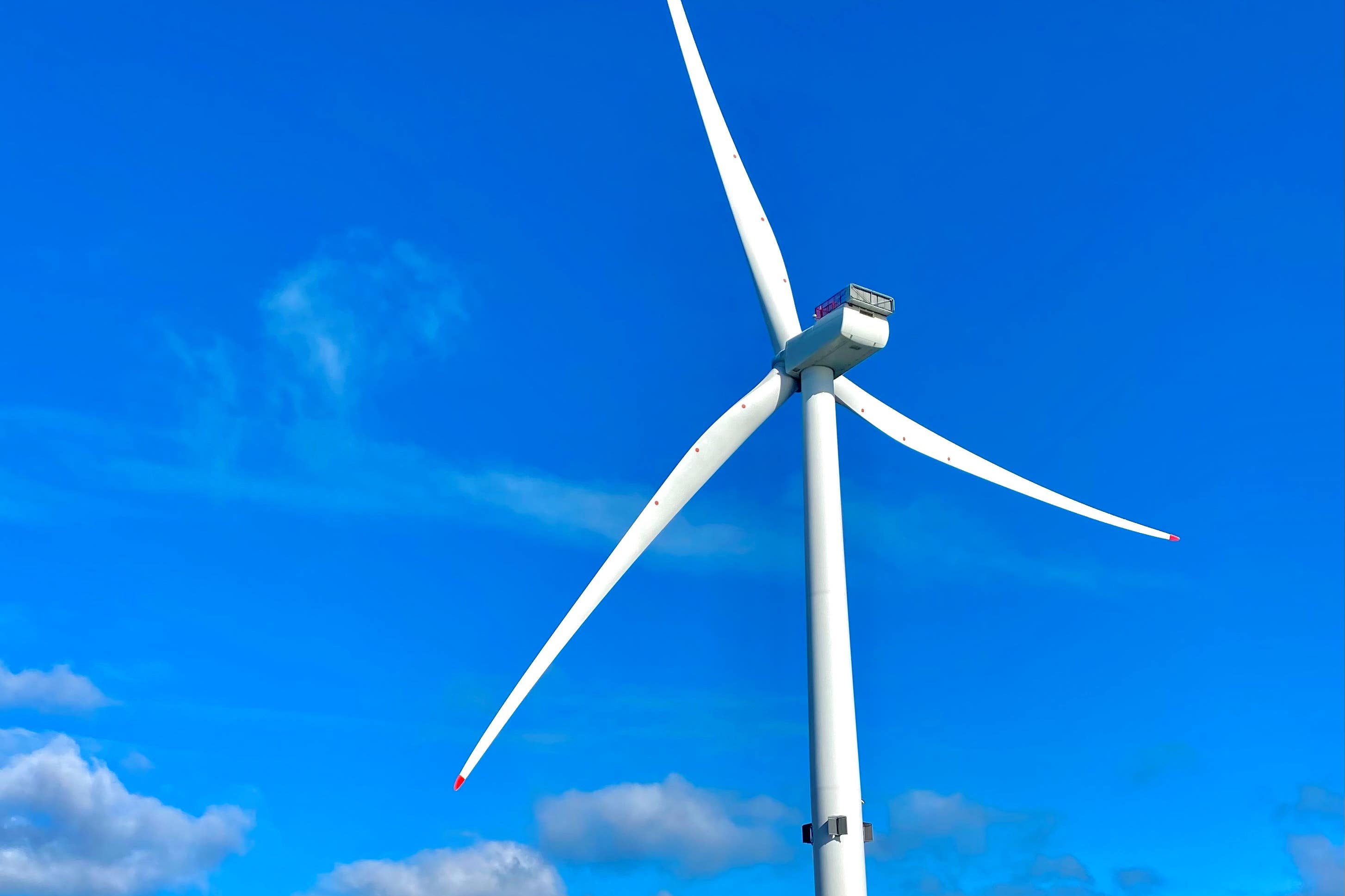 Floating offshore wind turbines can be built further out to sea where the wind is stronger (handout/Blue Gem Wind/PA)