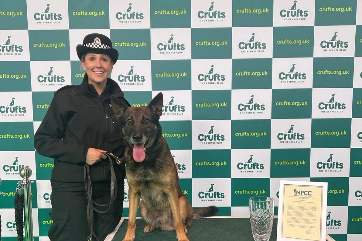 Pc Carly Fulton and Ben won an award at Crufts (Police Scotland/PA)