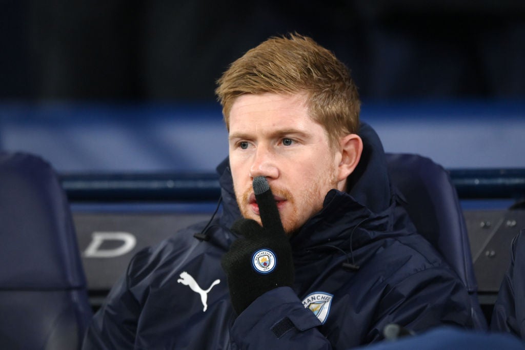 De Bruyne was benched for the defeat at Spurs