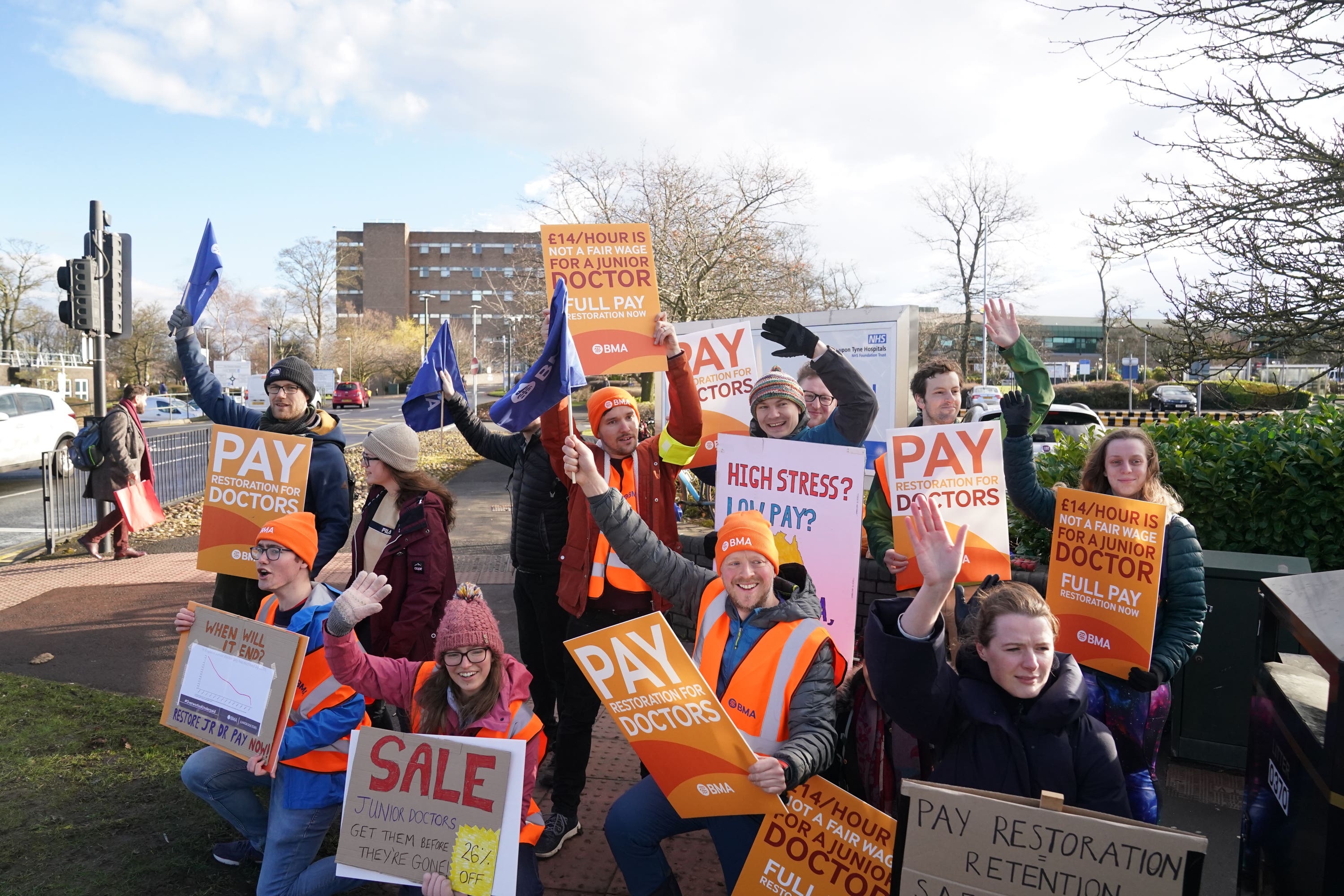 Junior doctors are staging a 72-hour walk out over pay (Owen Humphreys/PA)