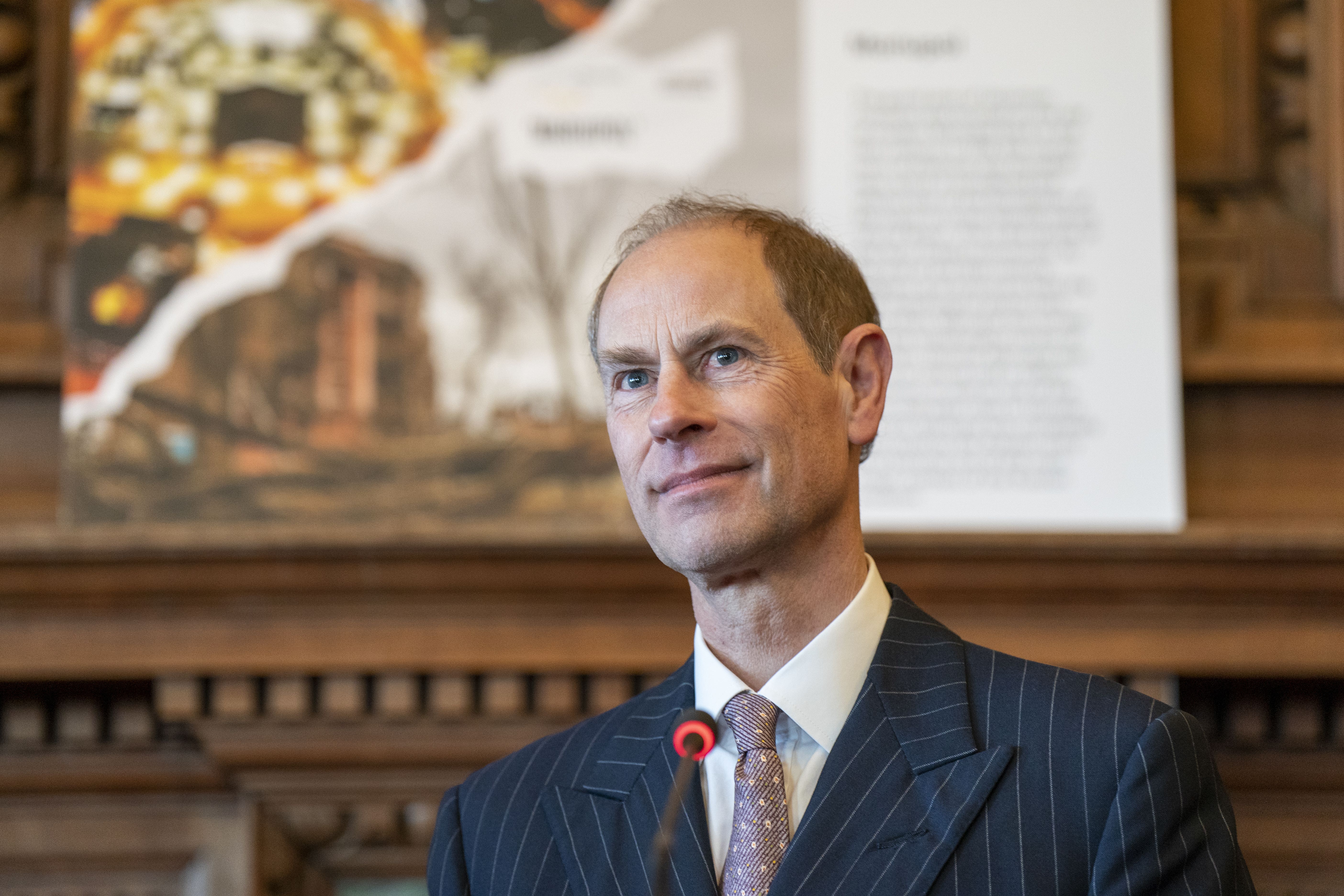 The new Duke of Edinburgh speaking in the City Chambers in Edinburgh during an event to mark one year since the city’s formal response to the invasion of Ukraine. Picture date: Friday March 10, 2023.