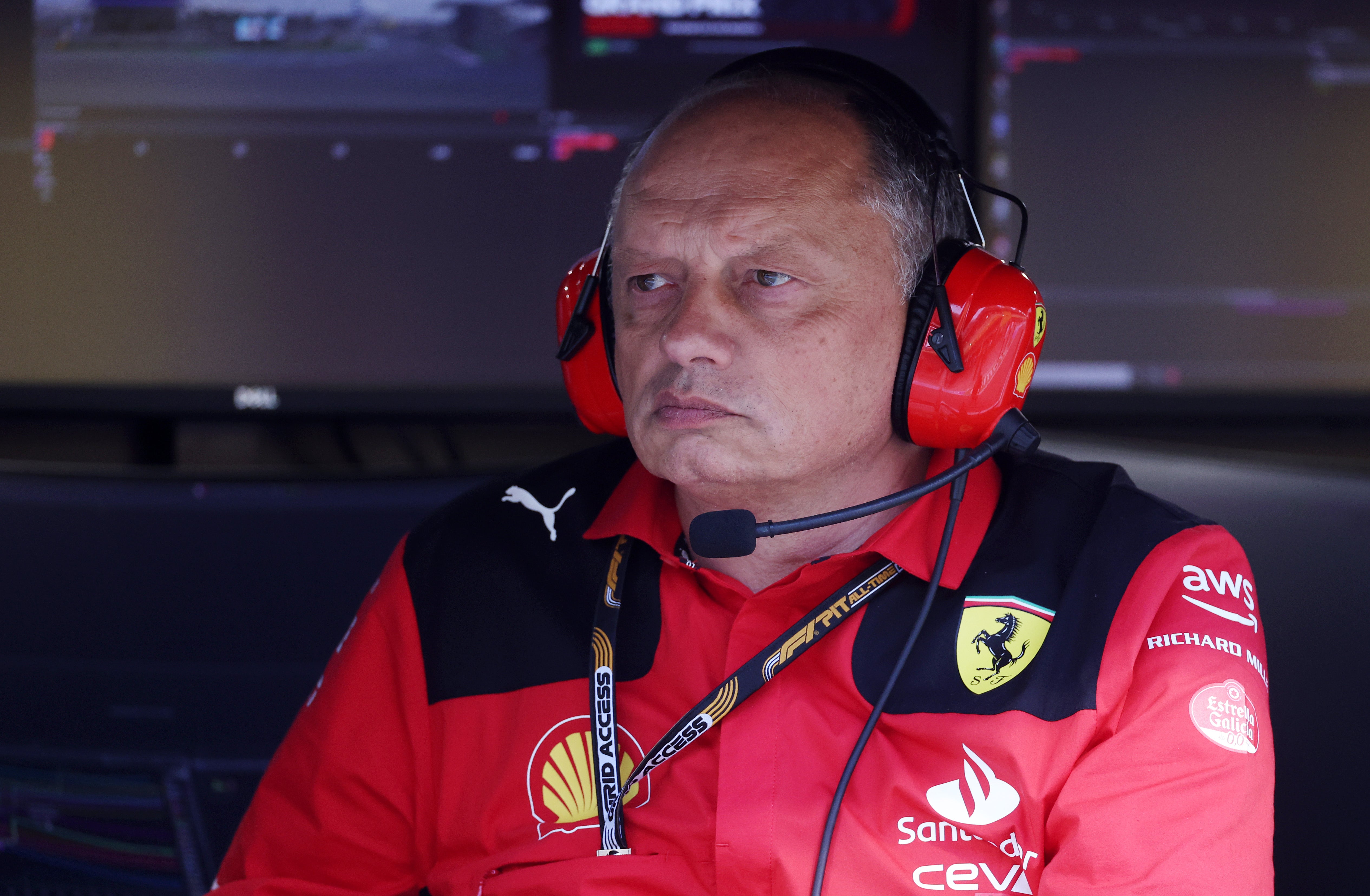 New Ferrari team principal Fred Vasseur was calm after reports suggested Charles Leclerc had met with Ferrari chairman John Elkann