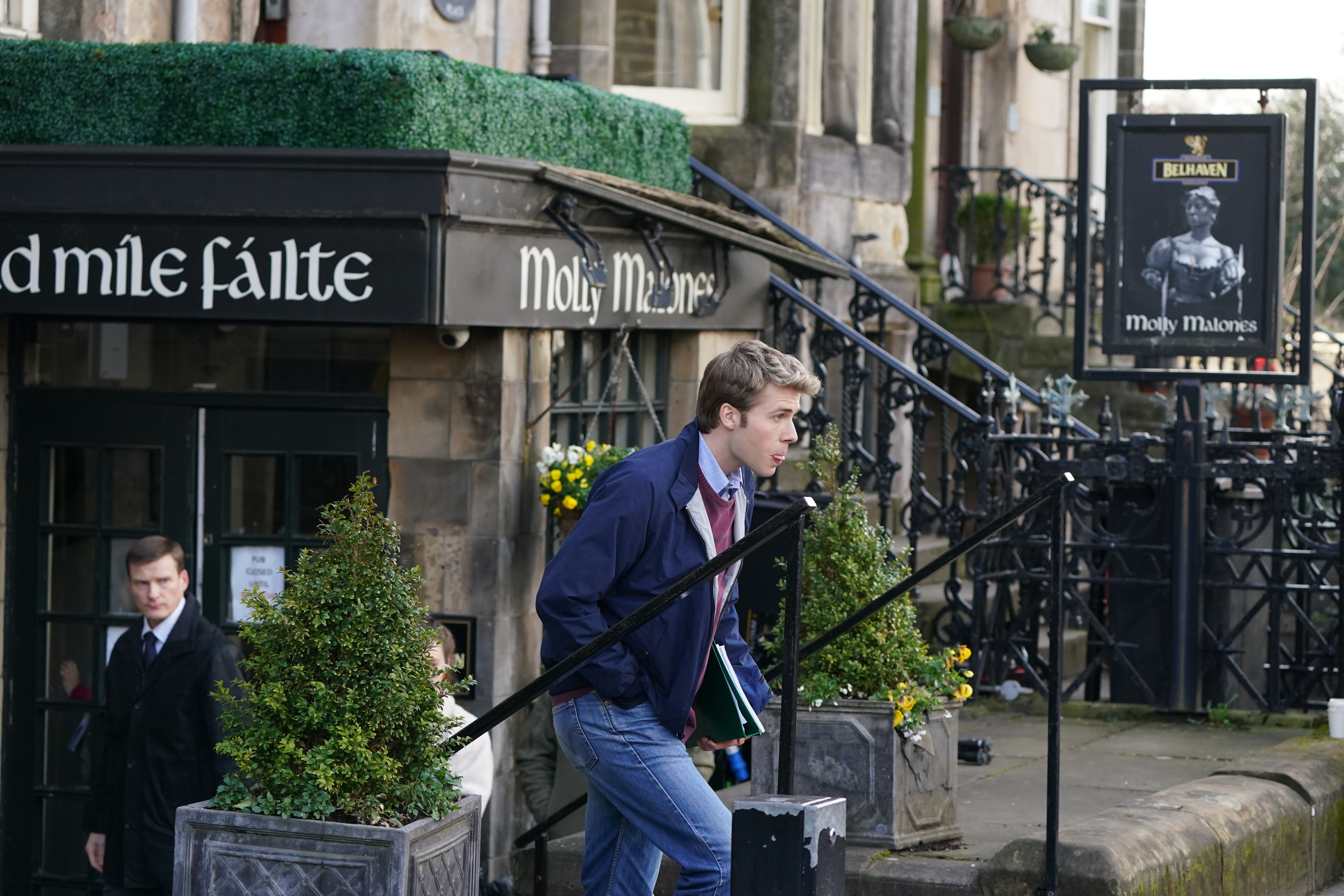 Ed McVey filming the new season of The Crown (Andrew Millignan/PA)