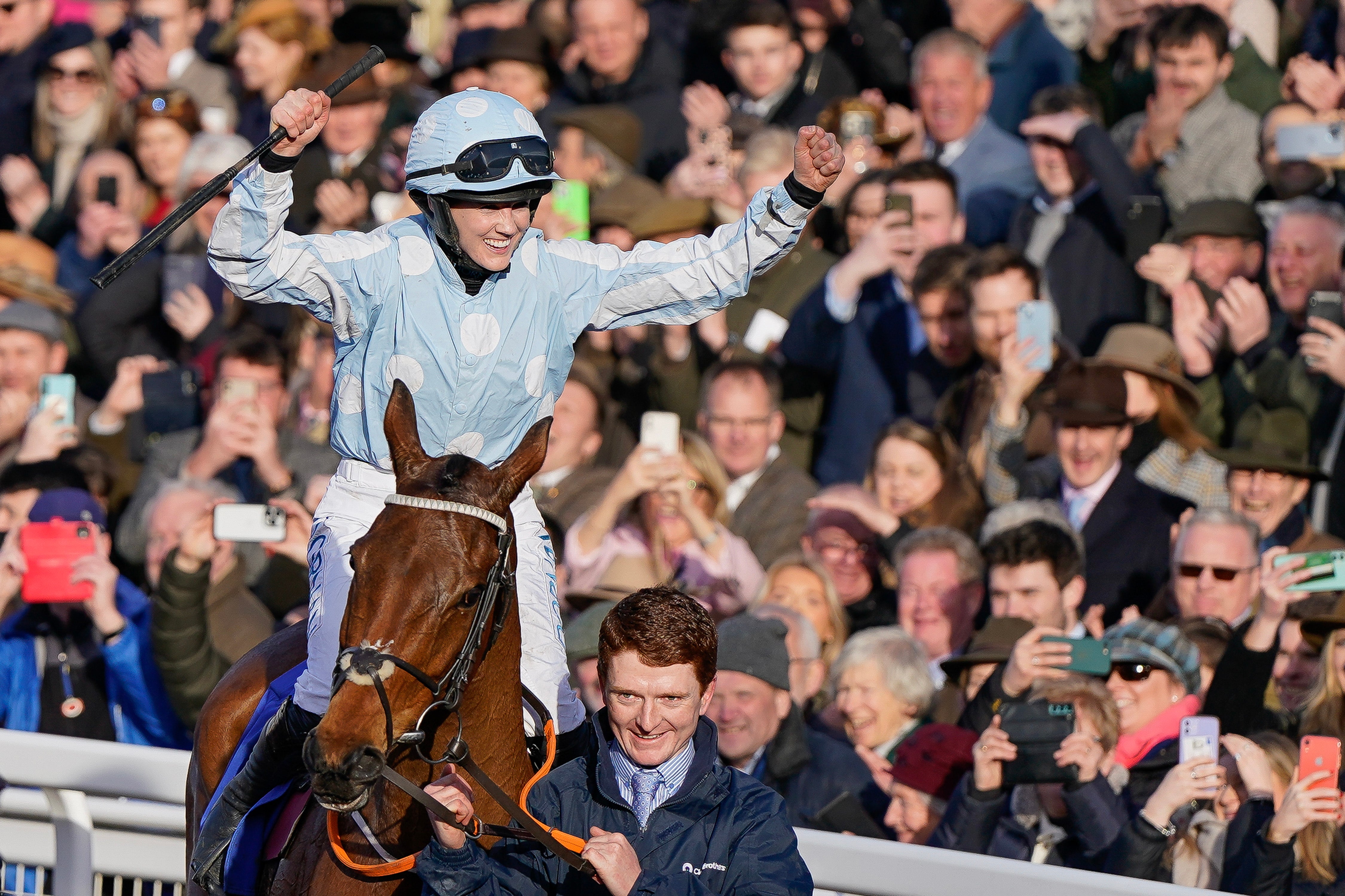 Rachael Blackmore and Honeysuckle win Mares’ Hurdle at 2023 Cheltenham Festival