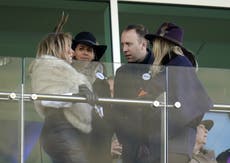 Carol Vorderman spotted at Cheltenham races with Matt Hancock months after expletive dig