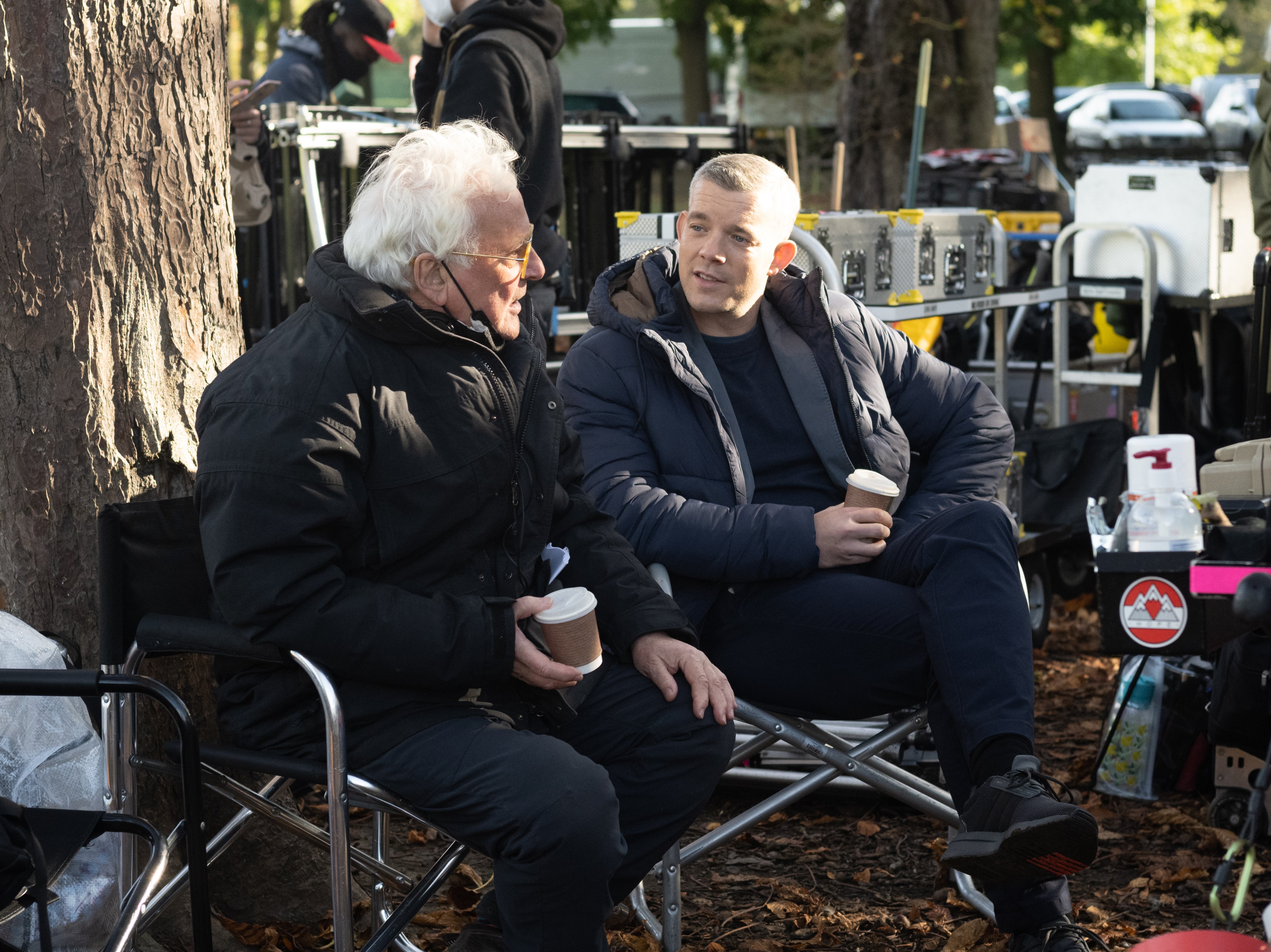 Richard Eyre and Russell Tovey behind the scenes of ‘Allelujah’