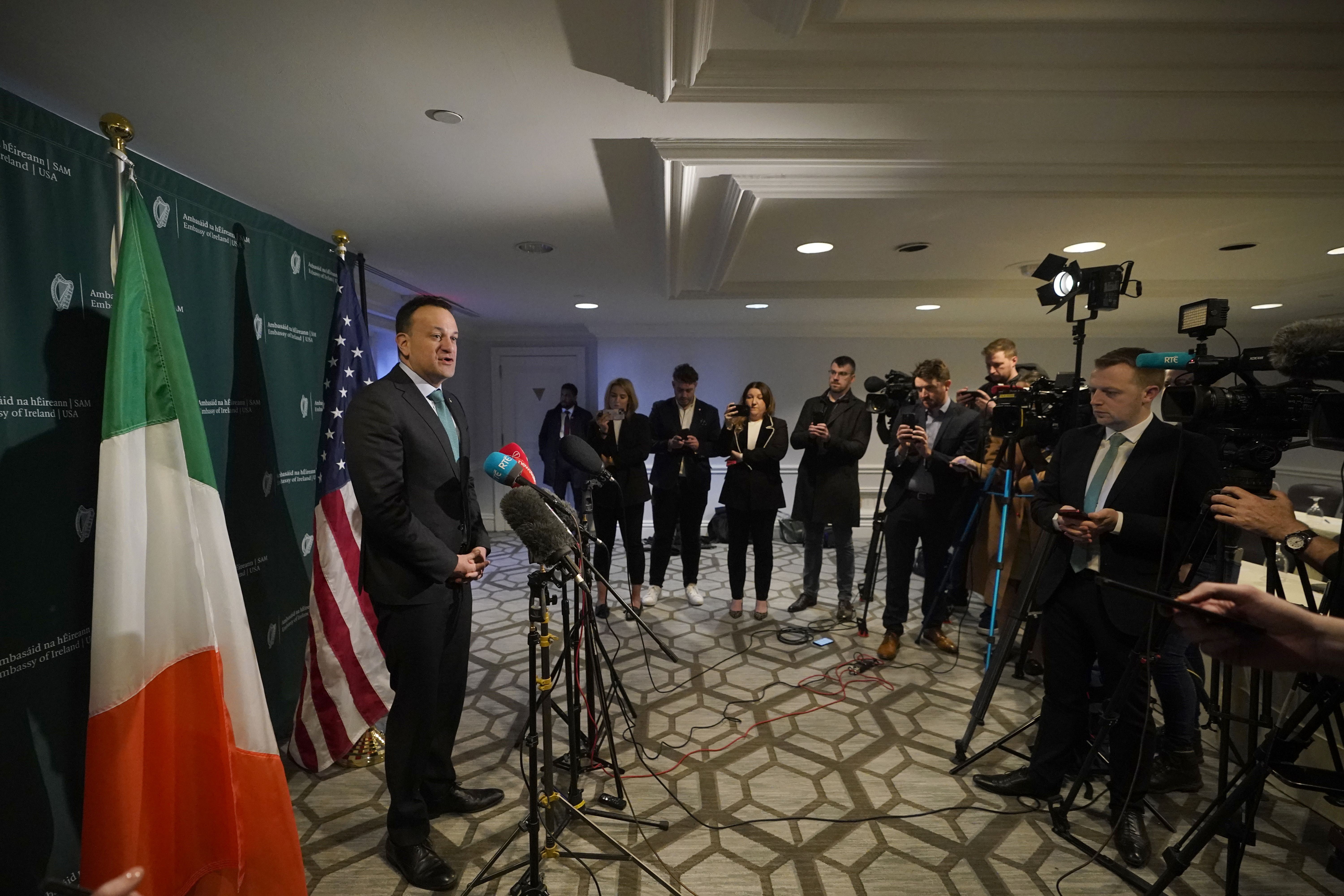 Taoiseach Leo Varadkar is in Washington DC (Niall Carson/PA)
