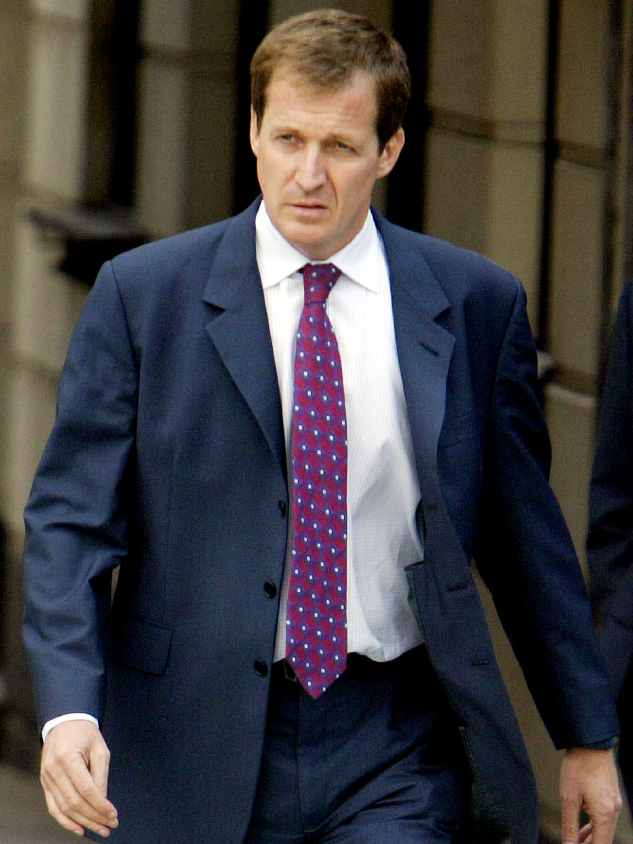 Alastair Campbell arrives at the High Court to be cros- examined