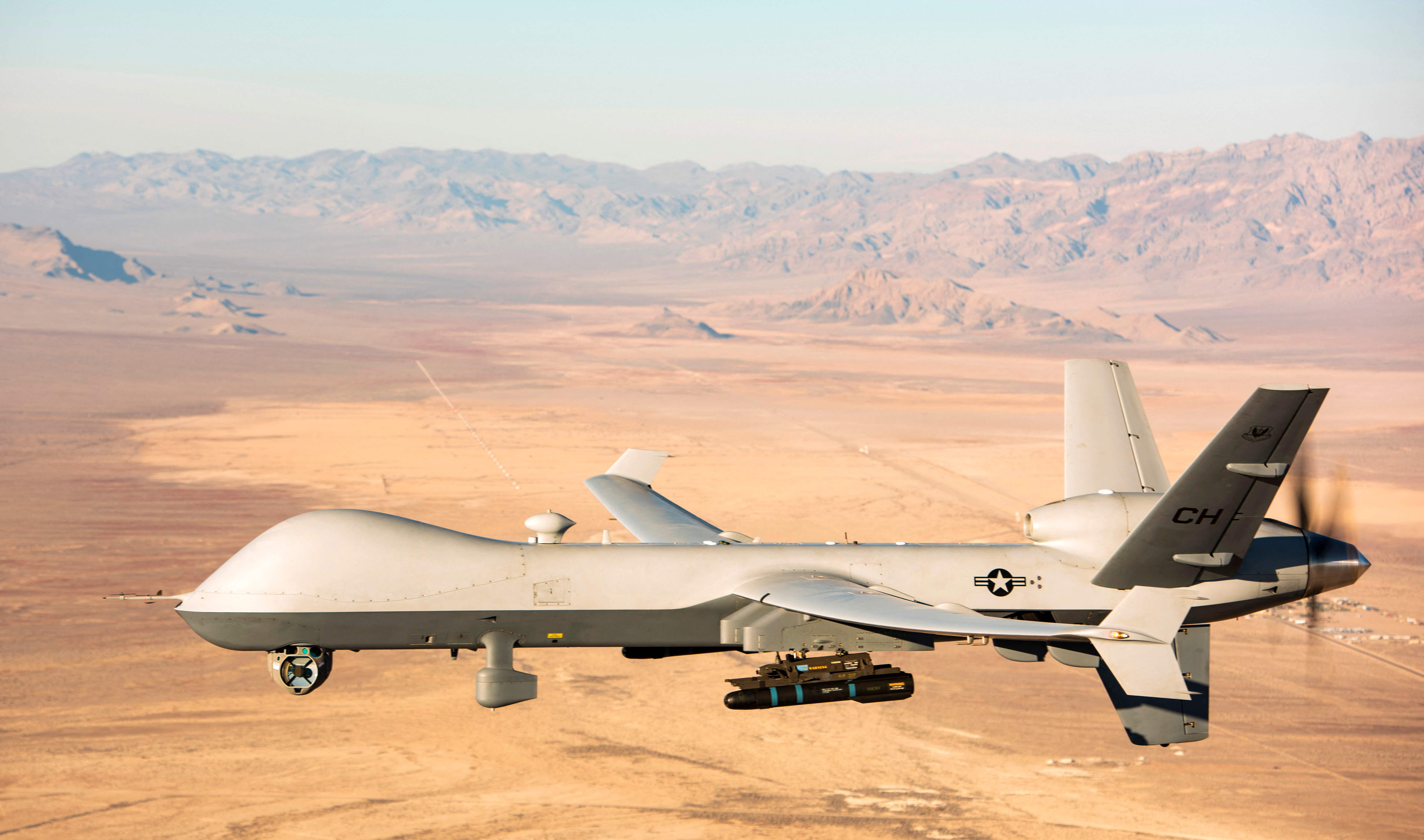 The drone downing comes days after an incident involvi ng a US Reaper drone and a Russian jet (file photo)