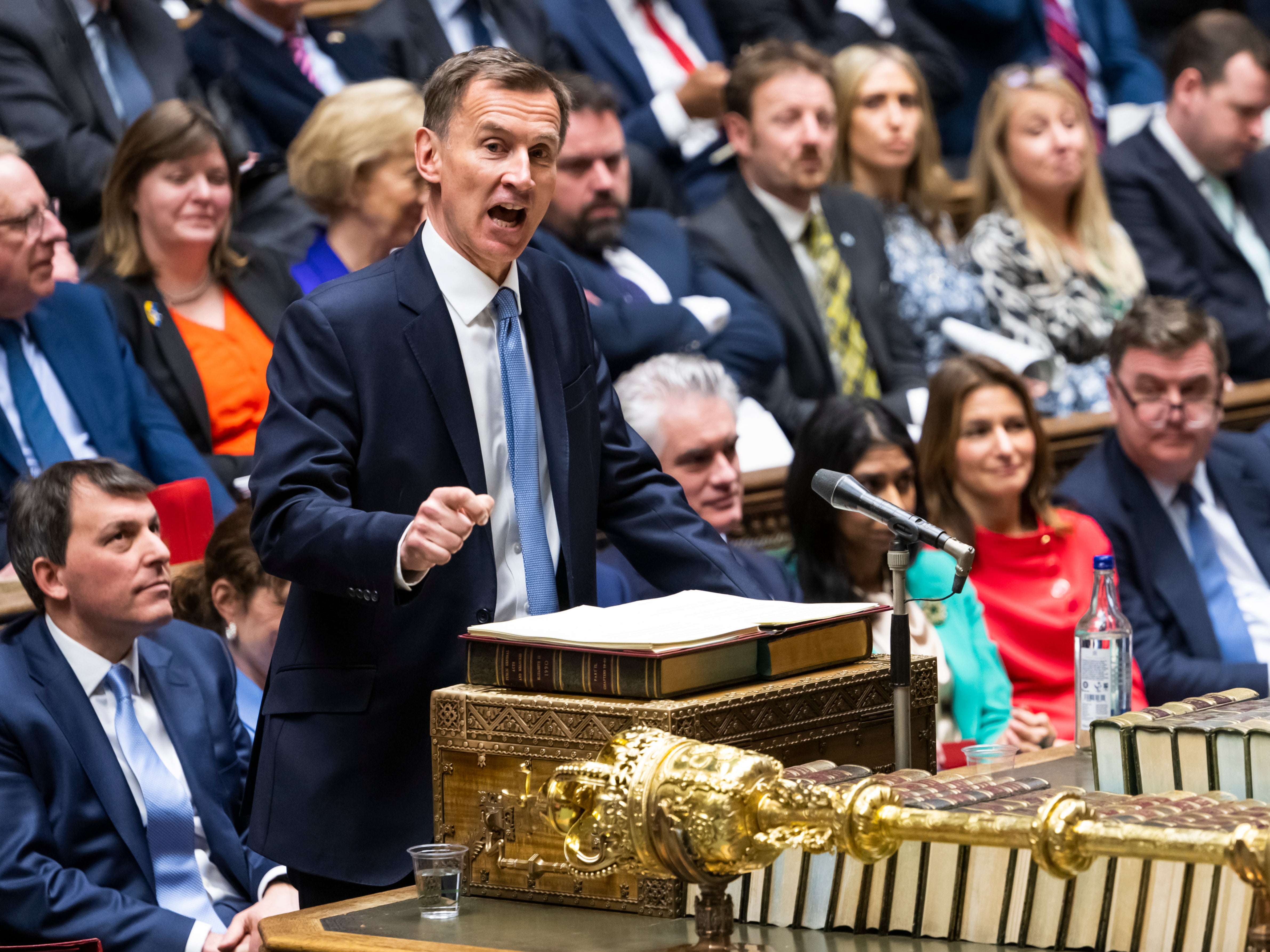 Chancellor of the Exchequer Jeremy Hunt delivering his Budget to the House of Commons