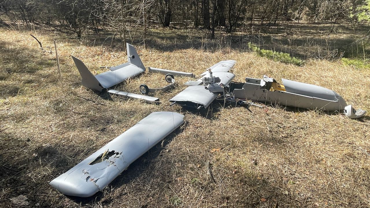 The drone was shot down near the city of Sloviansk, eastern Ukraine