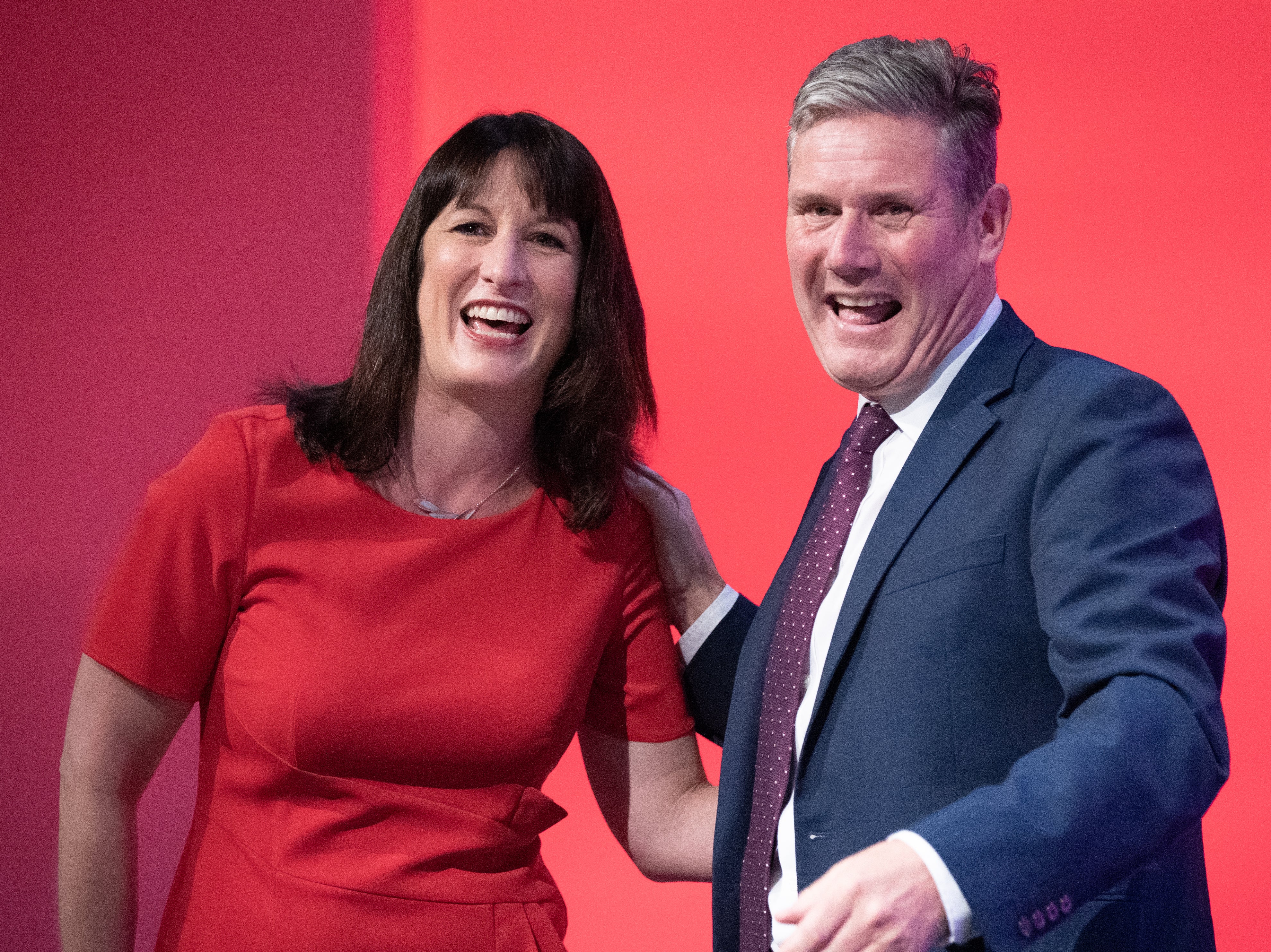 Shadow chancellor Reeves with Labour leader Keir Starmer