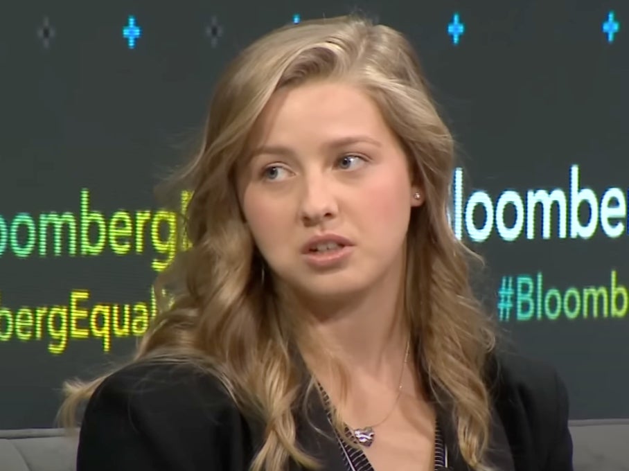 Chessy Prout speaks at a Bloomberg event