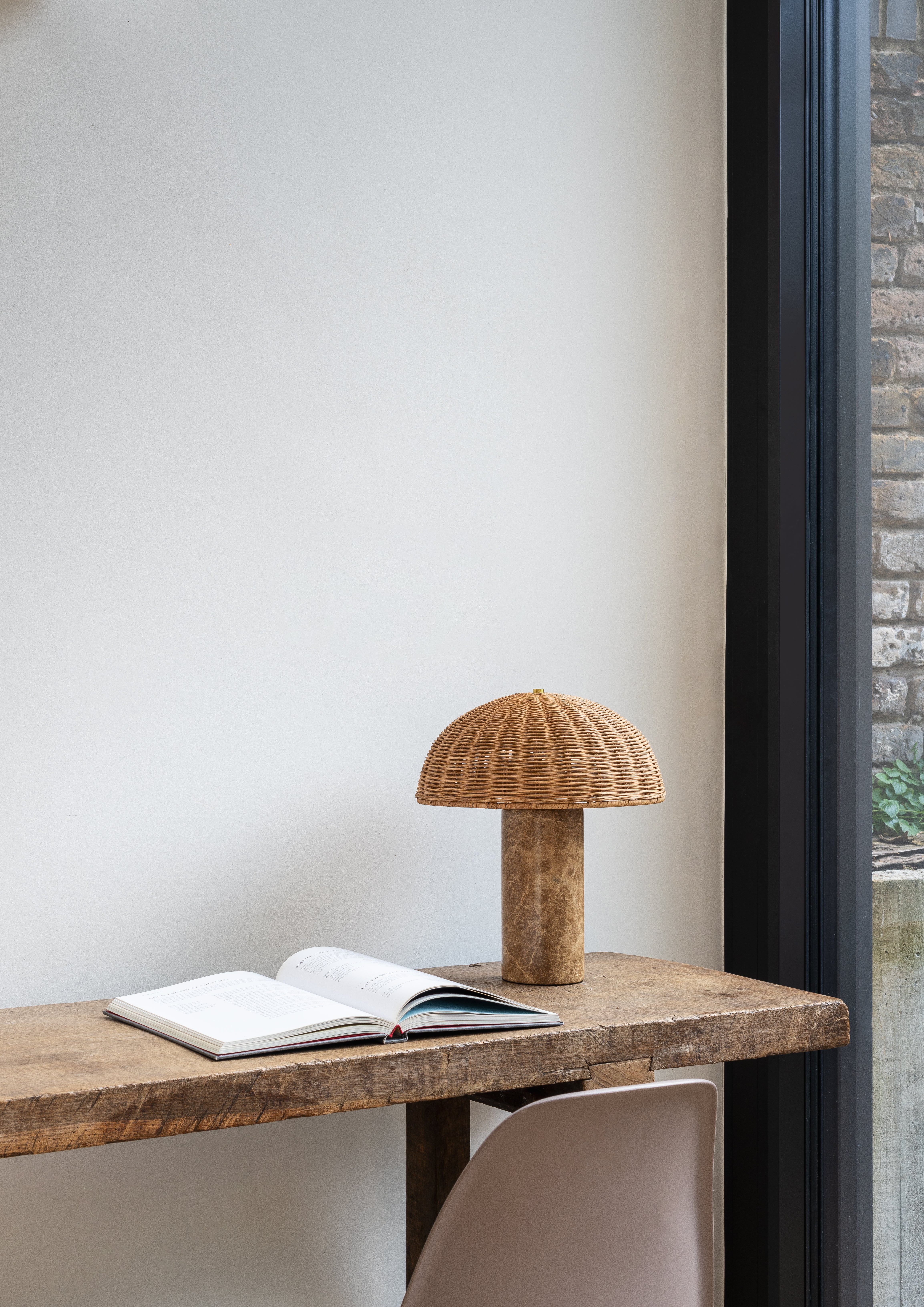 Magic mushroom: the marble and rattan Roha lamp