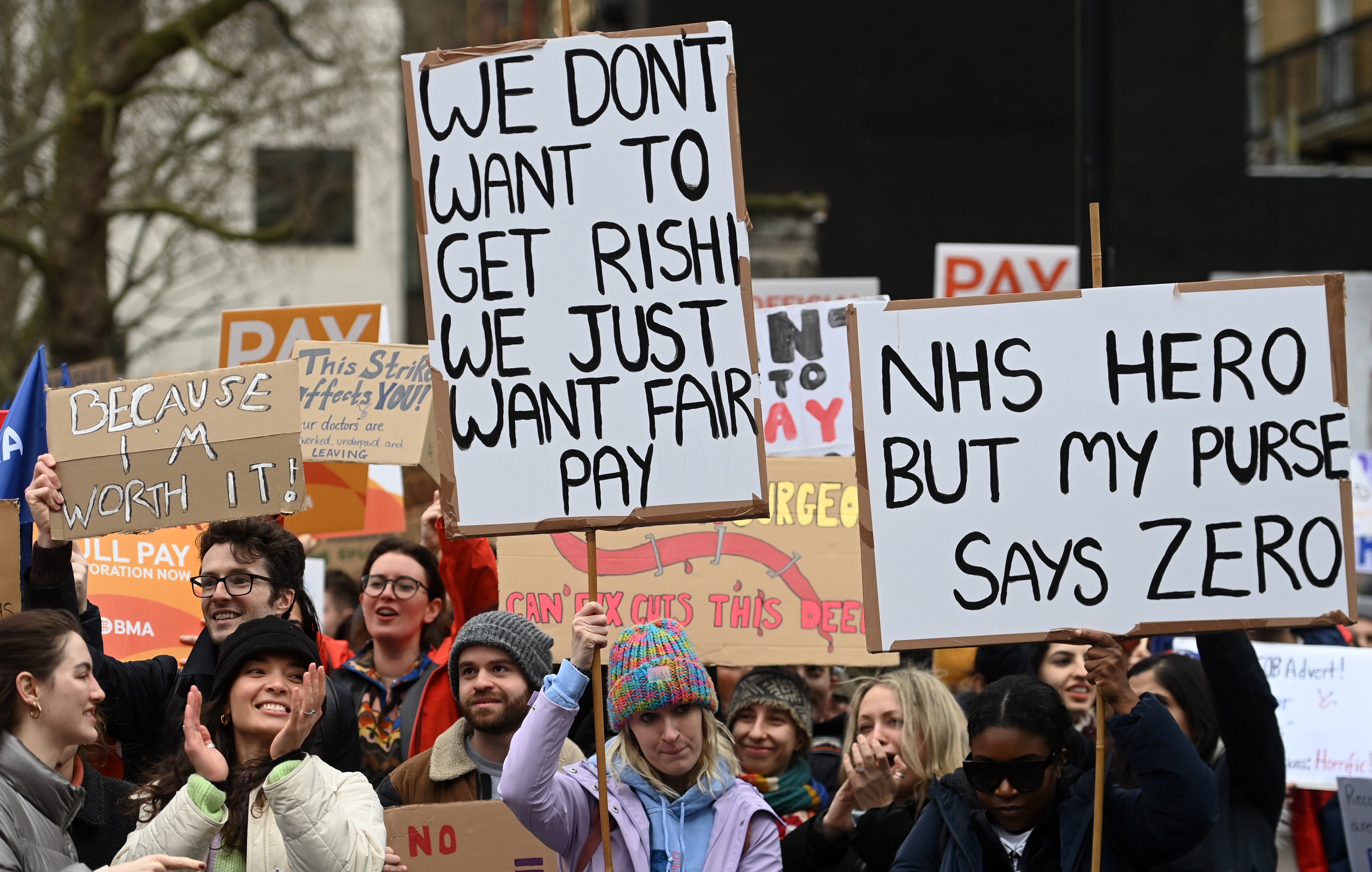 Junior doctors are looking for a 35 per cent pay rise