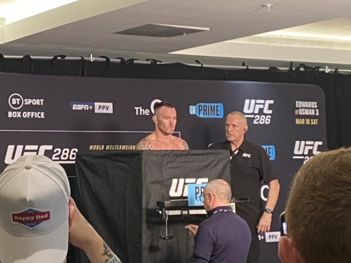 Colby Covington weighs in as a surprise back-up fighter for the UFC 286 main event