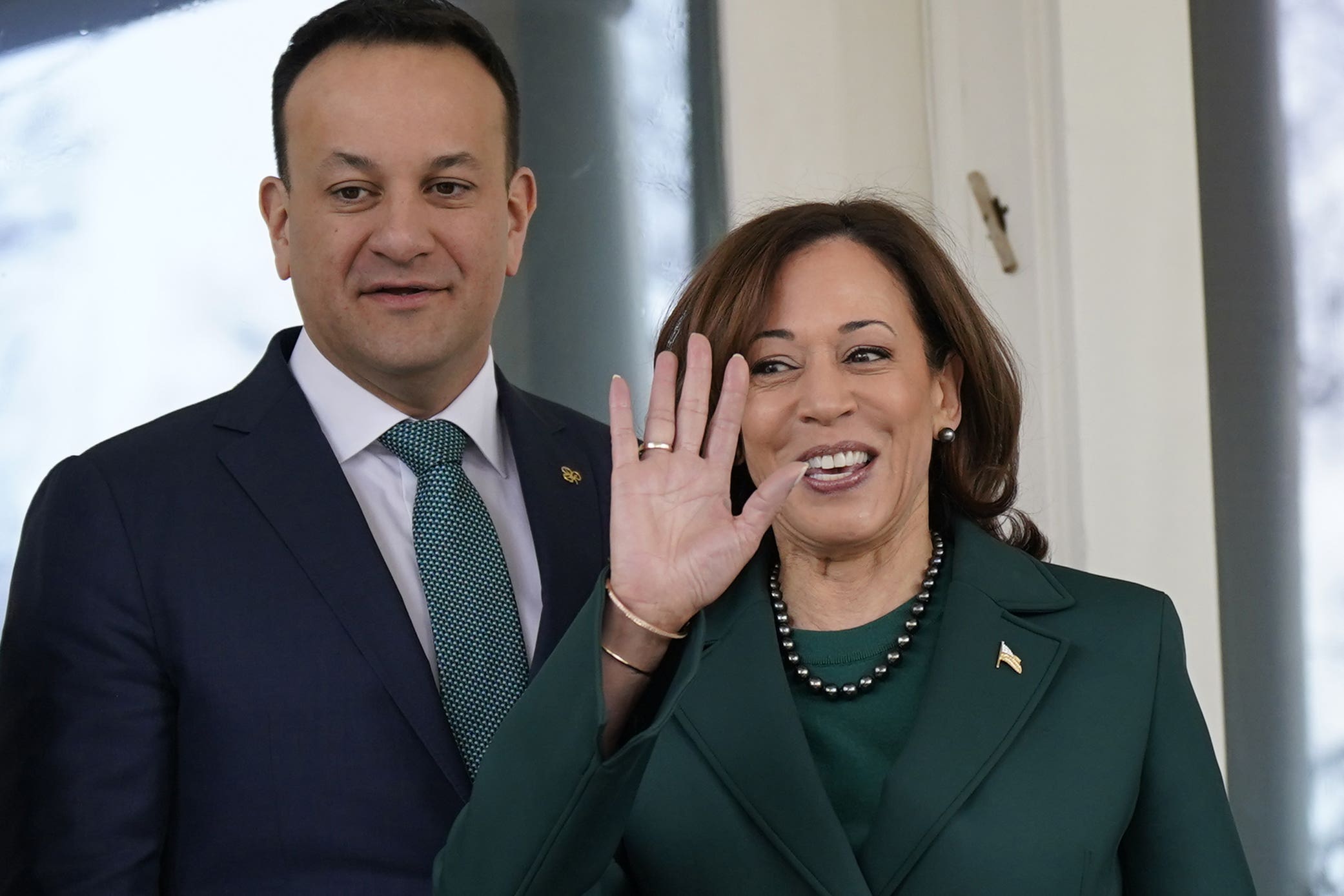 Leo Varadkar met the US vice-president Kamala Harris for a breakfast meeting (Niall Carson/PA)