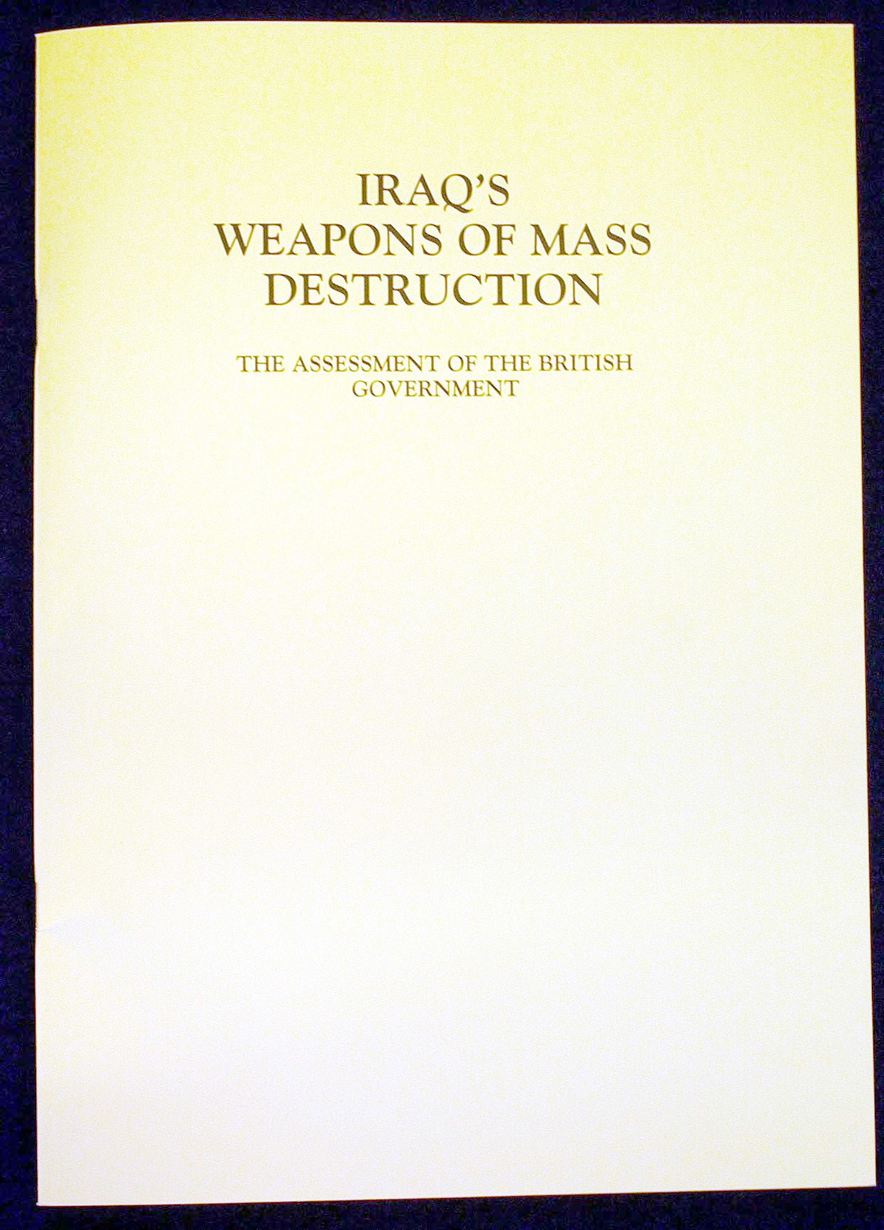 The front cover of the report published by the government