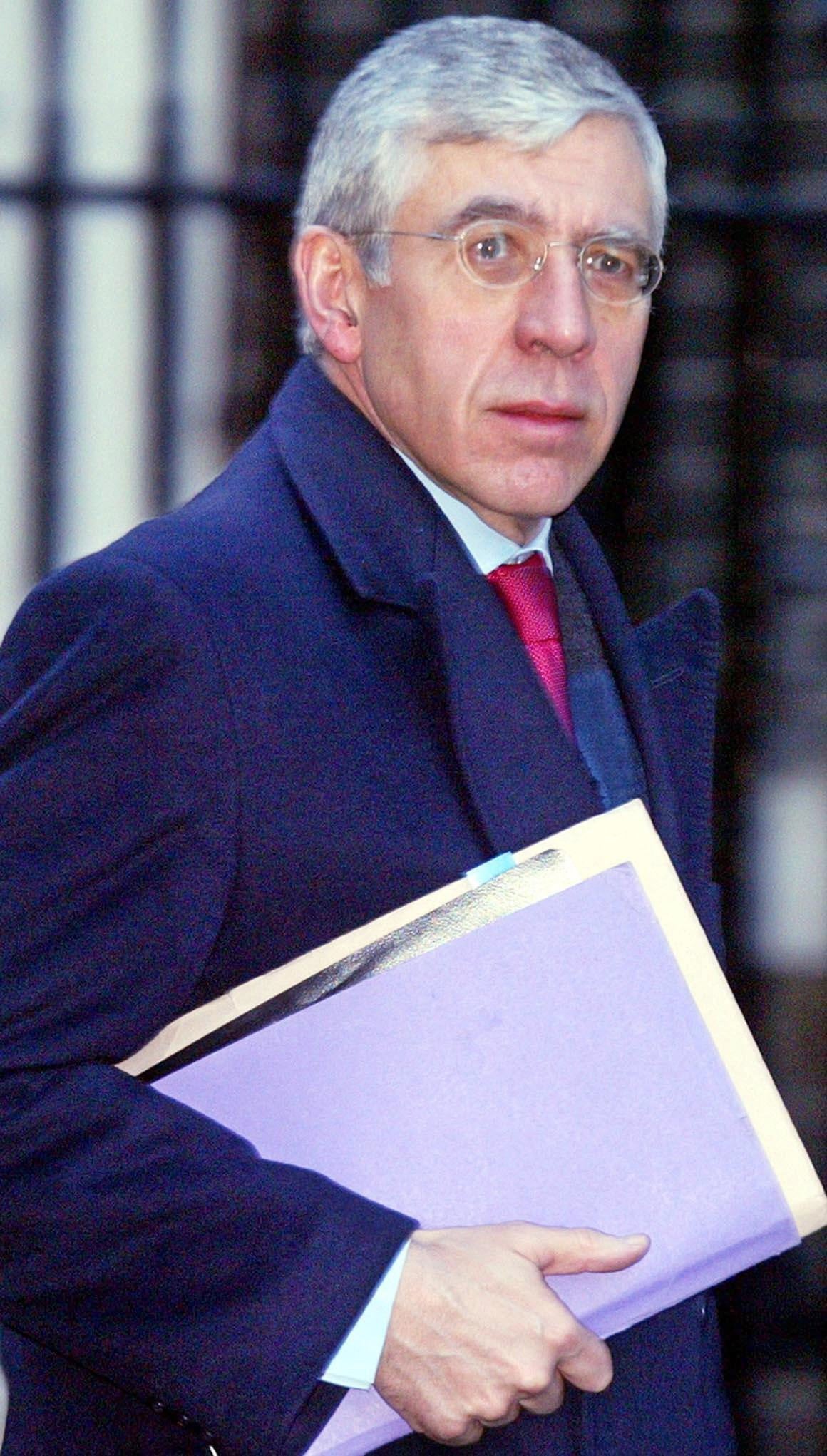 Then foreign secretary Jack Straw ahead of the publication of the Hutton report