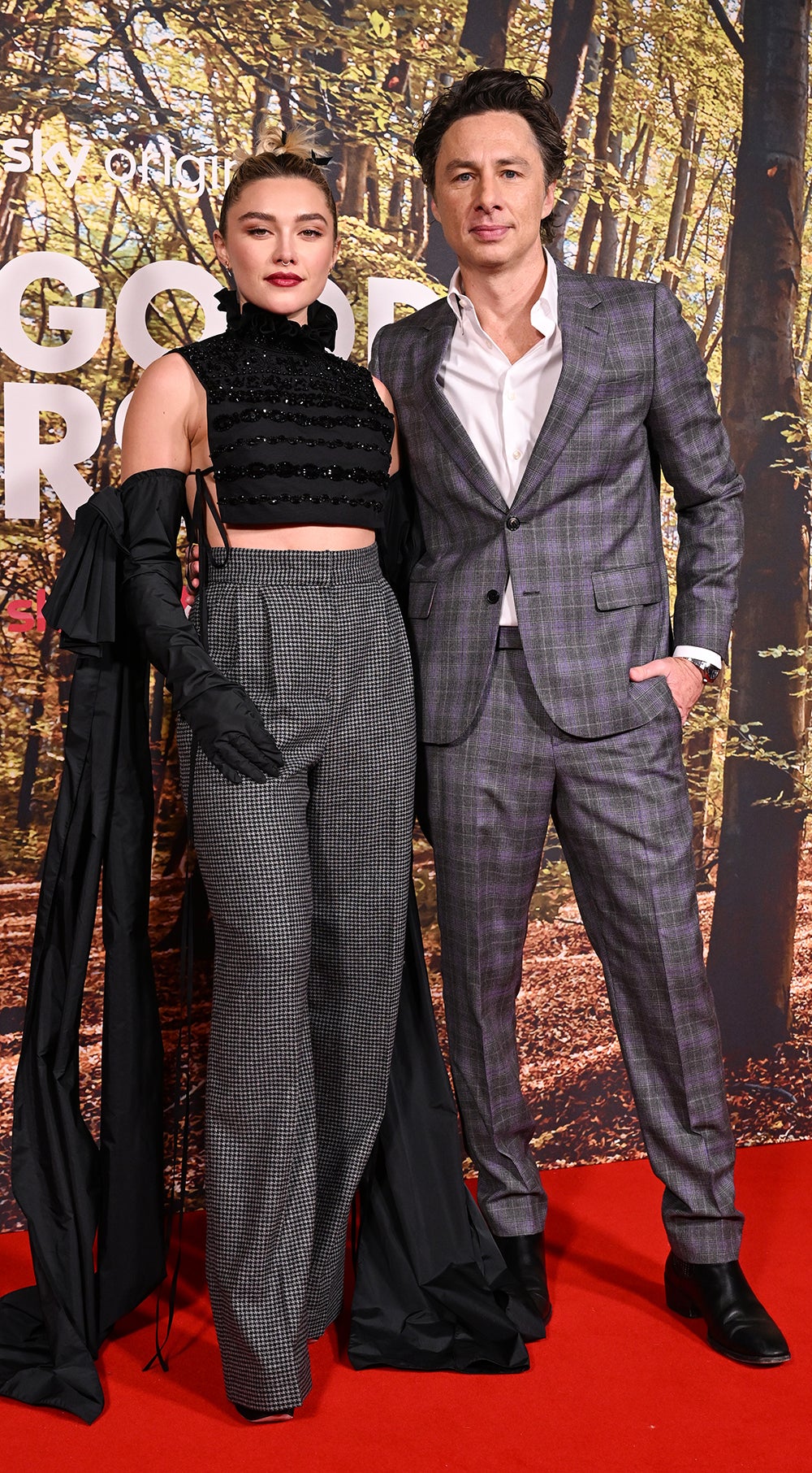 Florence Pugh and Zach Braff at the London premiere of ‘A Good Person’