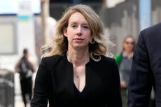 Elizabeth Holmes returns to court in bid to avoid prison